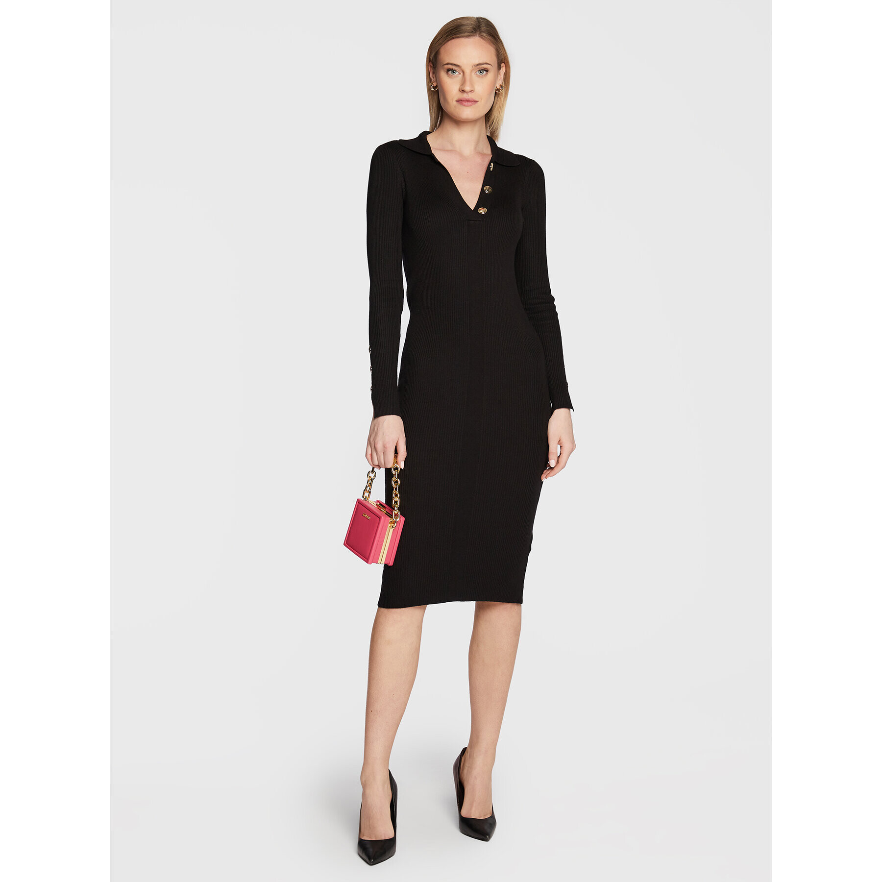 Liu Jo Rochie tricotată WF2282 MS49I Negru Slim Fit - Pled.ro