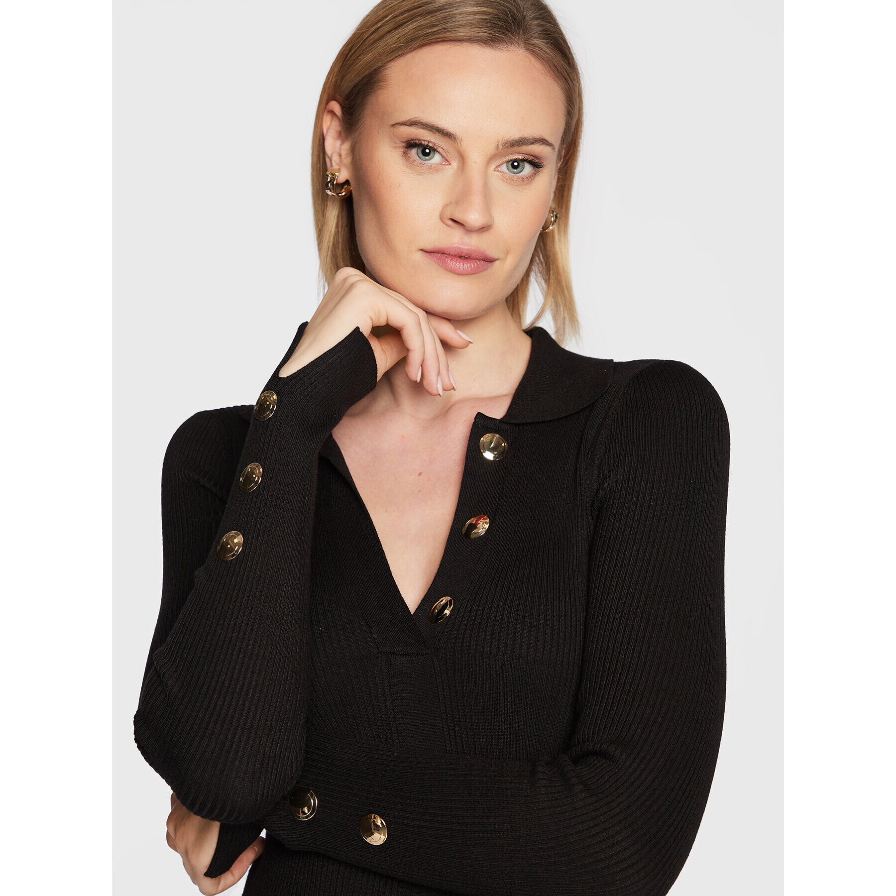 Liu Jo Rochie tricotată WF2282 MS49I Negru Slim Fit - Pled.ro