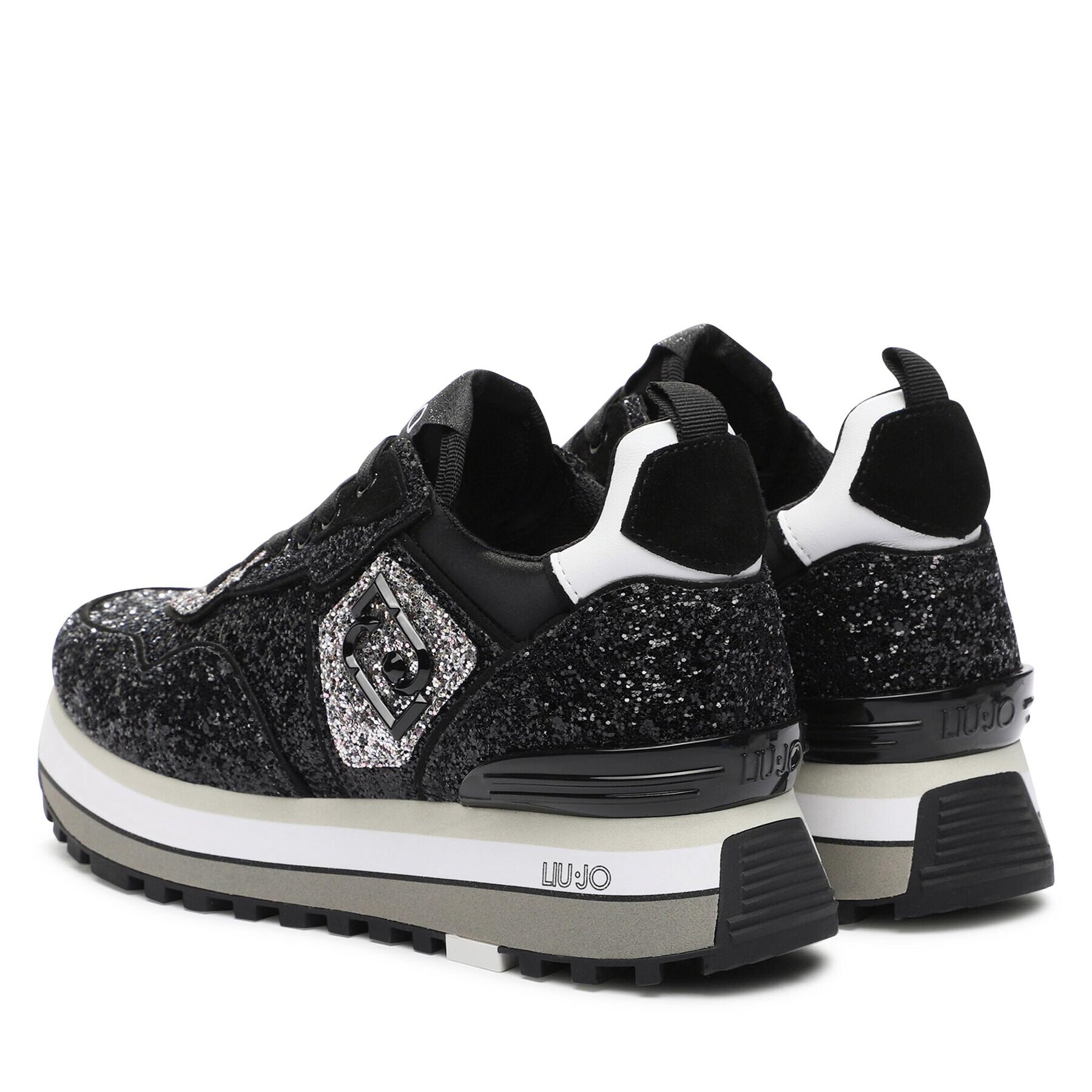 Liu Jo Sneakers Maxi Wonder Glitter 24 BF3013 TX007 Negru - Pled.ro