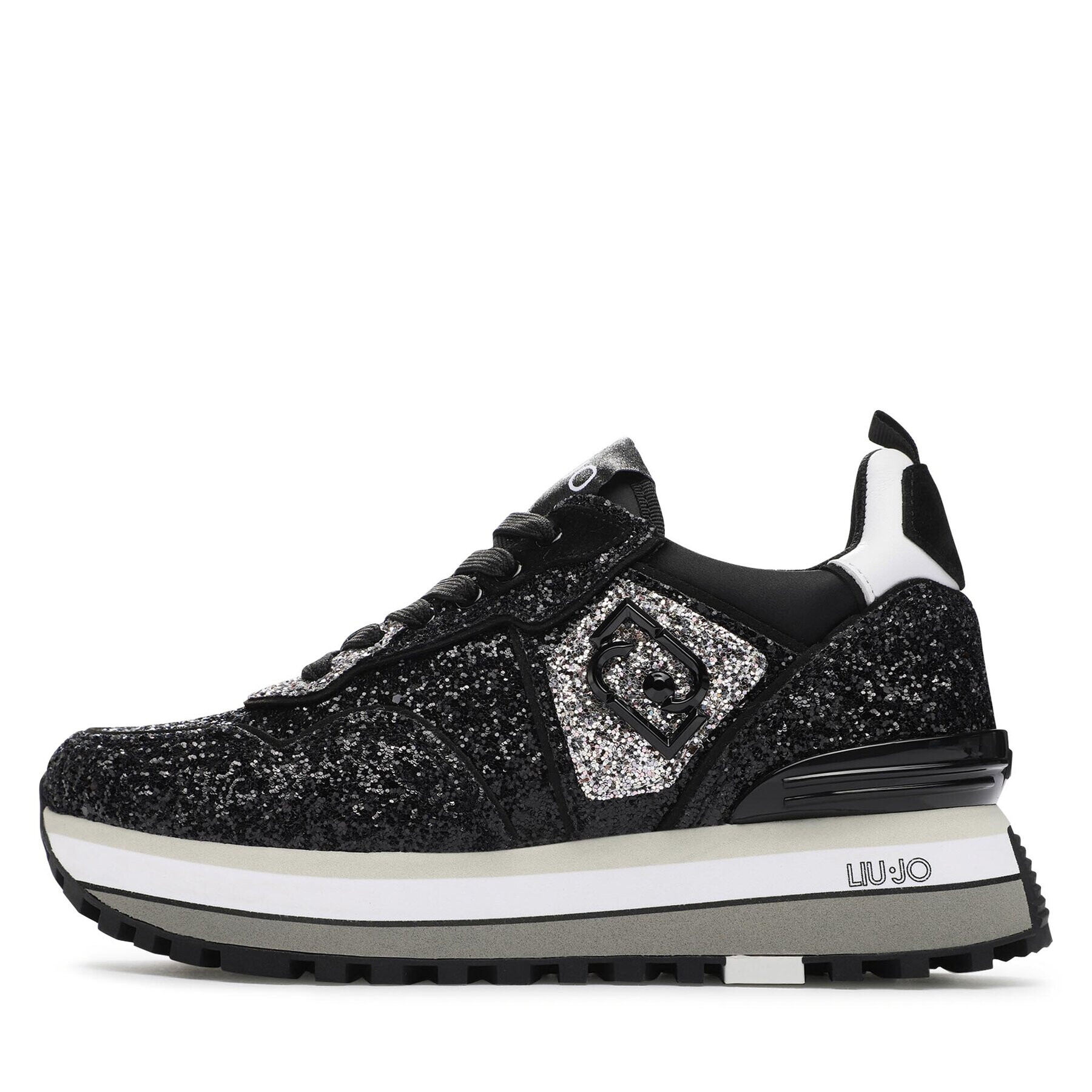 Liu Jo Sneakers Maxi Wonder Glitter 24 BF3013 TX007 Negru - Pled.ro