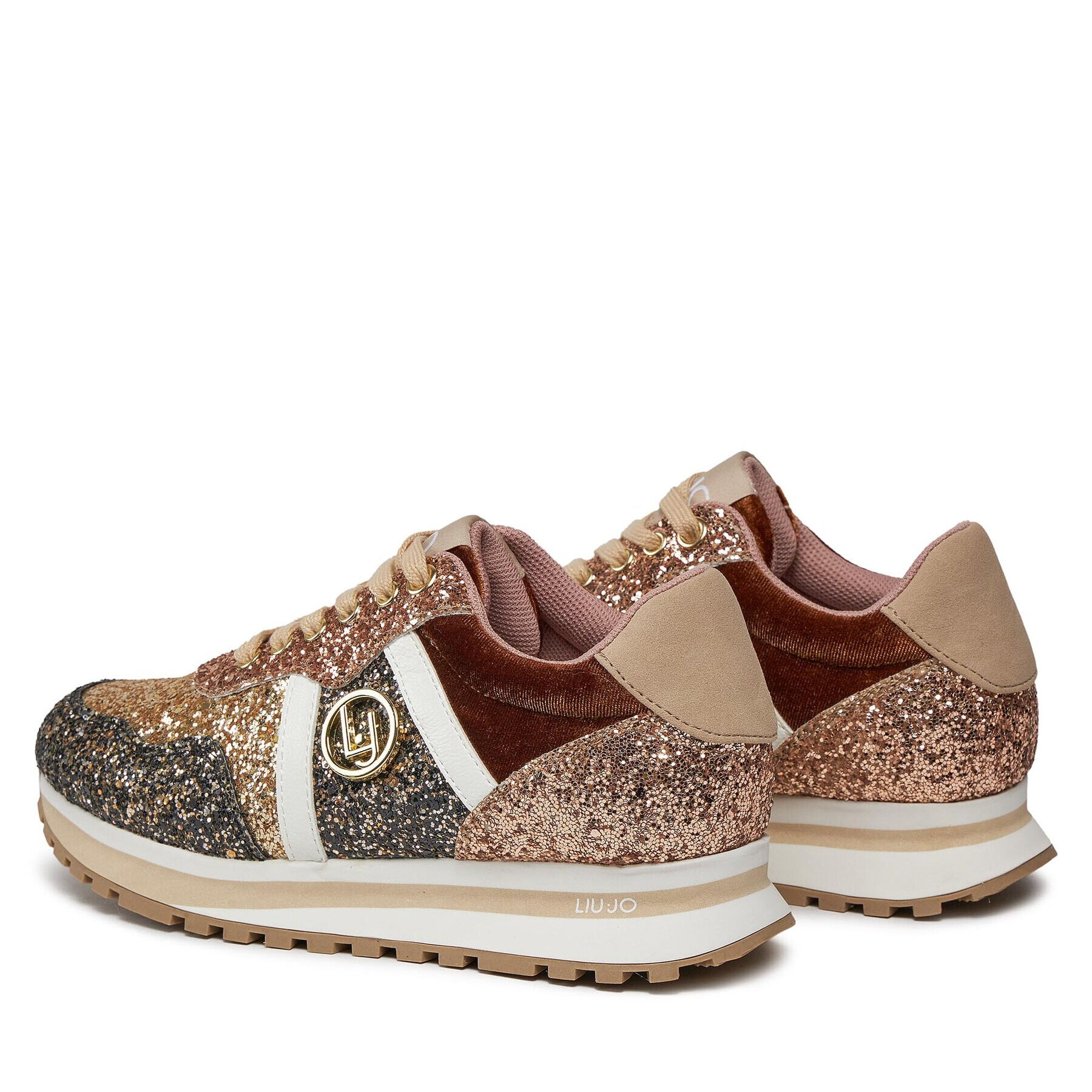 Liu Jo Sneakers Wonder 629 4F3701 TX007 Auriu - Pled.ro