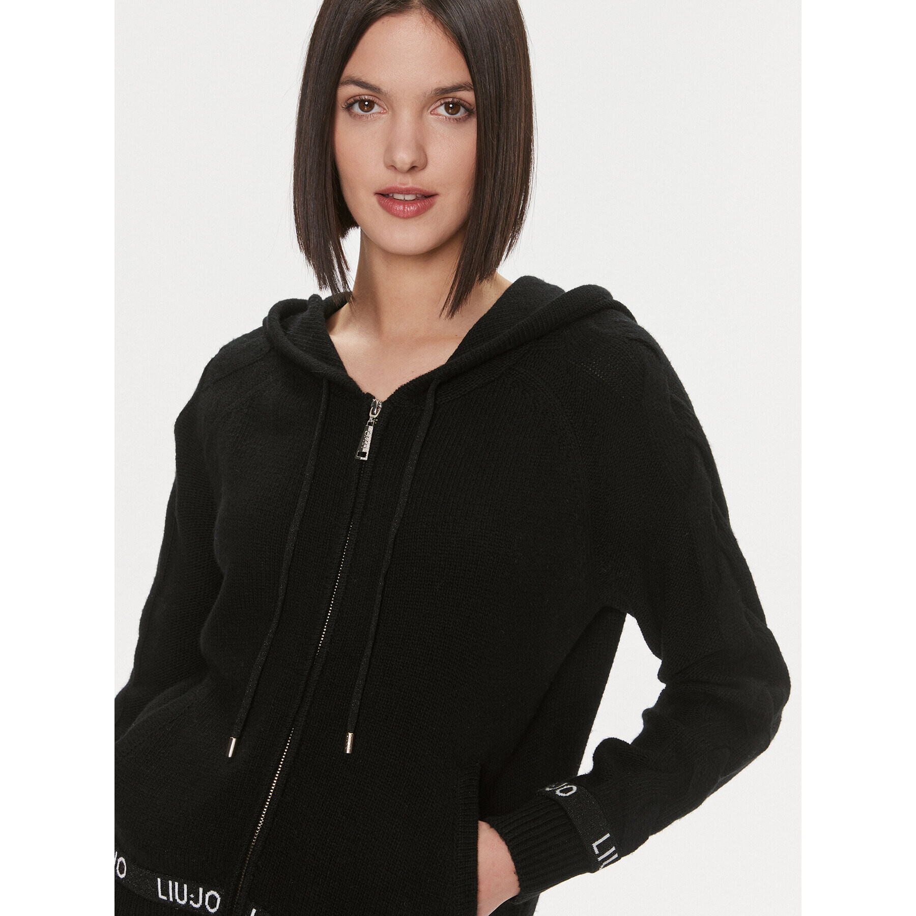 Liu Jo Sport Cardigan TF3050 MA55L Negru Regular Fit - Pled.ro