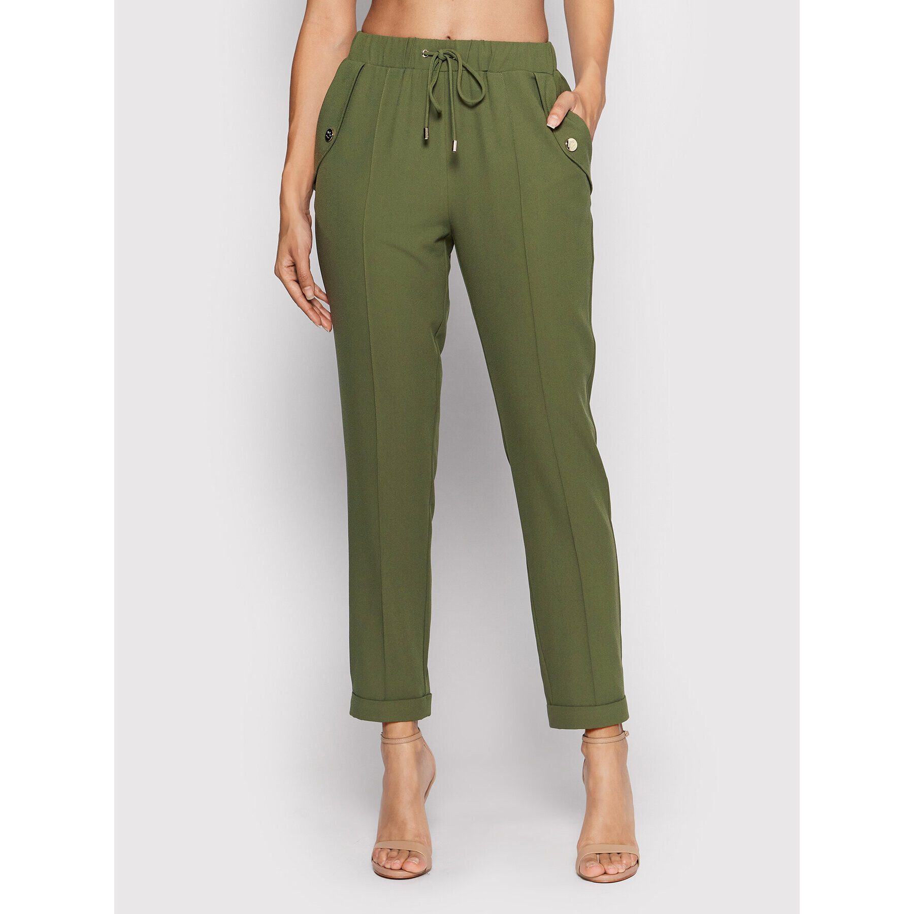 Liu Jo Sport Pantaloni din material TA2093 T8423 Verde Regular Fit - Pled.ro