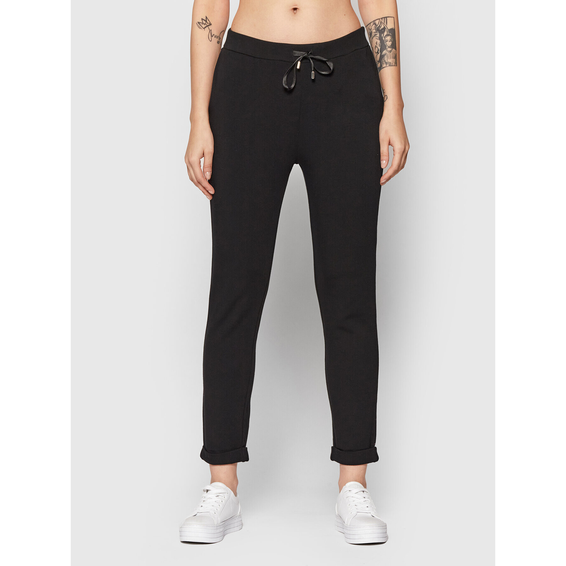 Liu Jo Sport Pantaloni trening TF1119 F0576 Negru Regular Fit - Pled.ro