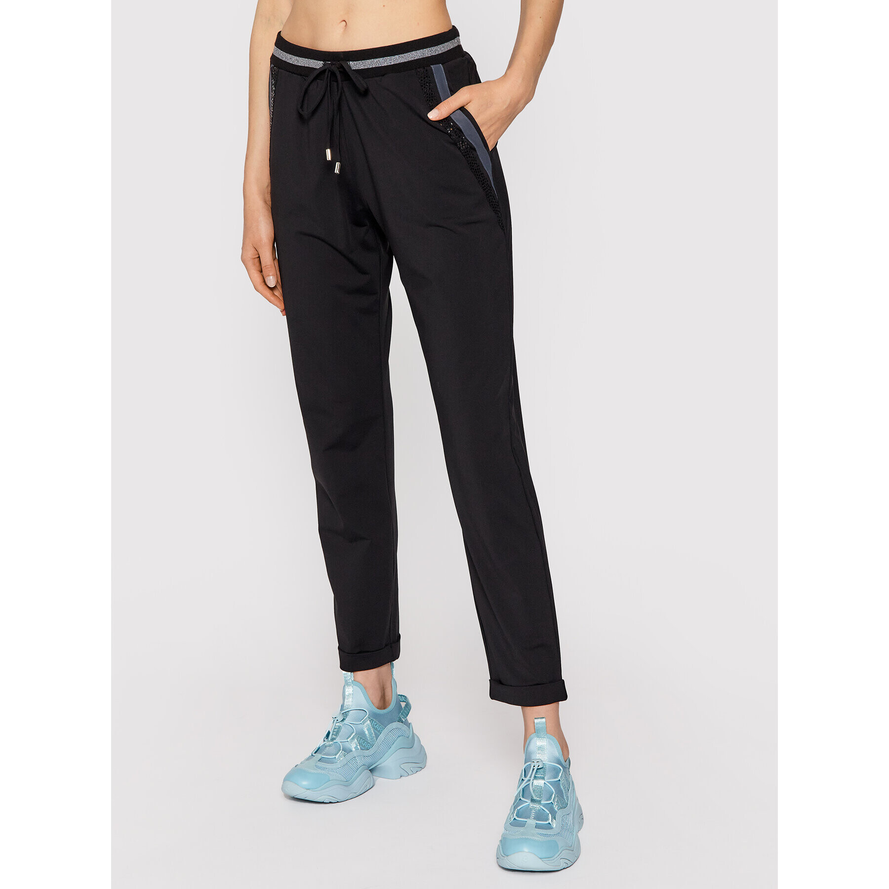 Liu Jo Sport Pantaloni din material TF1145 J6242 Negru Regular Fit - Pled.ro