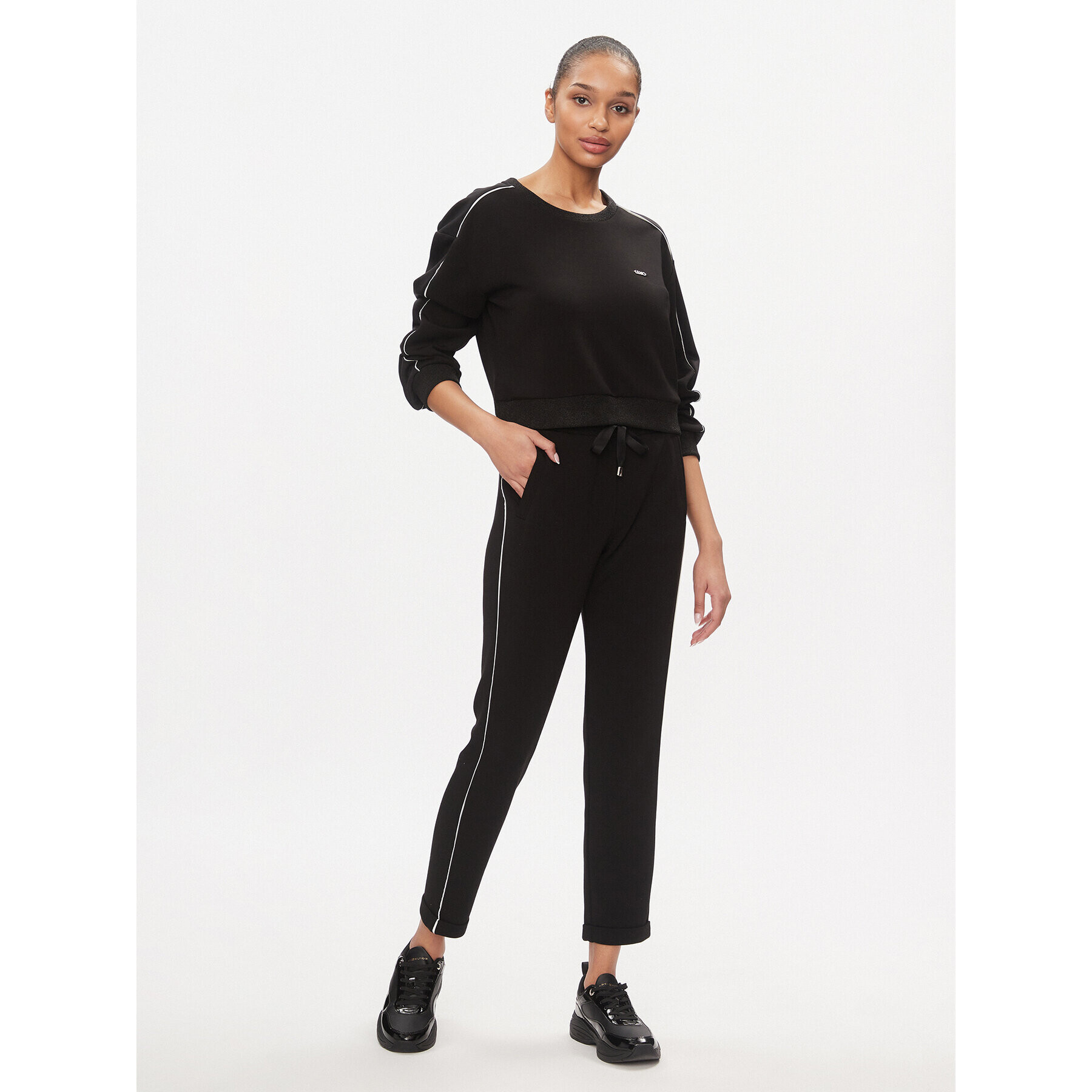 Liu Jo Sport Pantaloni trening TA4271 J4616 Negru Regular Fit - Pled.ro