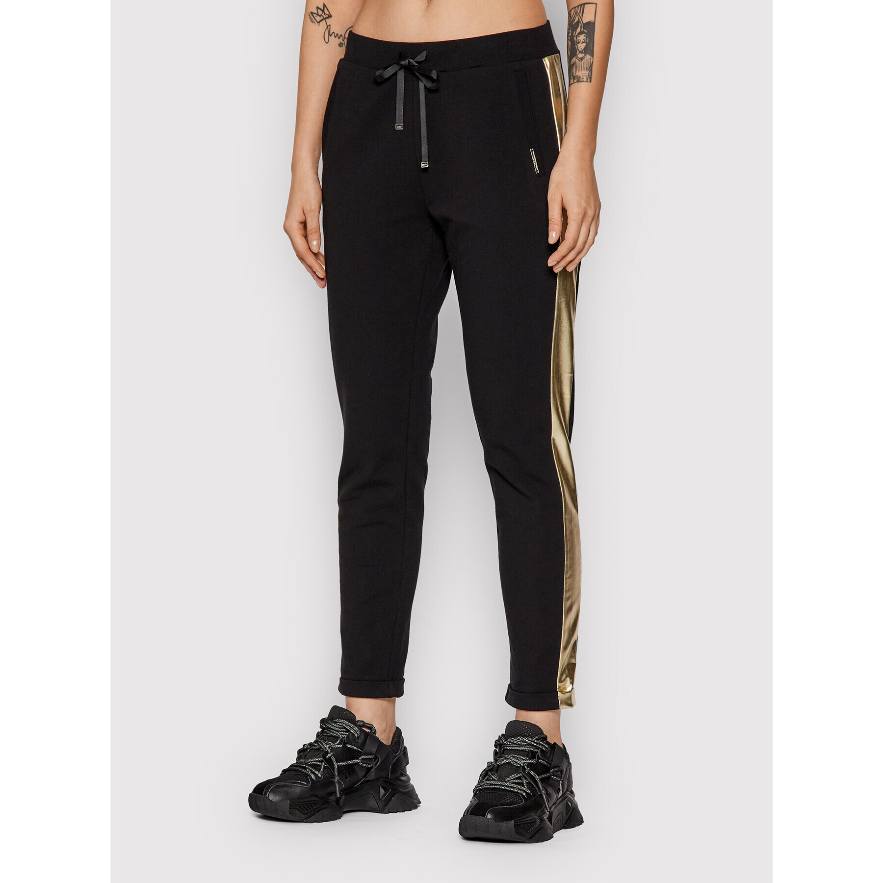 Liu Jo Sport Pantaloni trening TF1239 F0802 Negru Regular Fit - Pled.ro