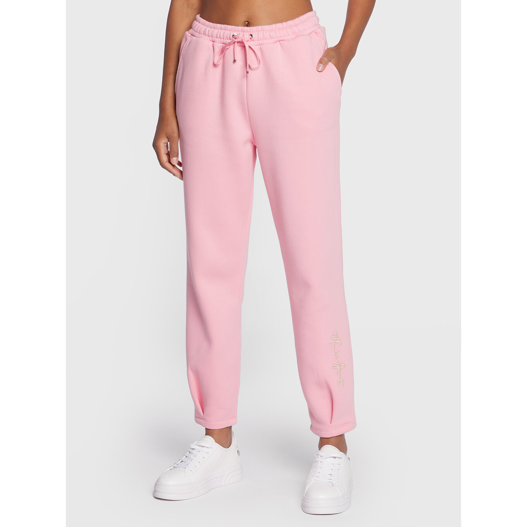 Liu Jo Sport Pantaloni trening TF2262 F0906 Roz Relaxed Fit - Pled.ro