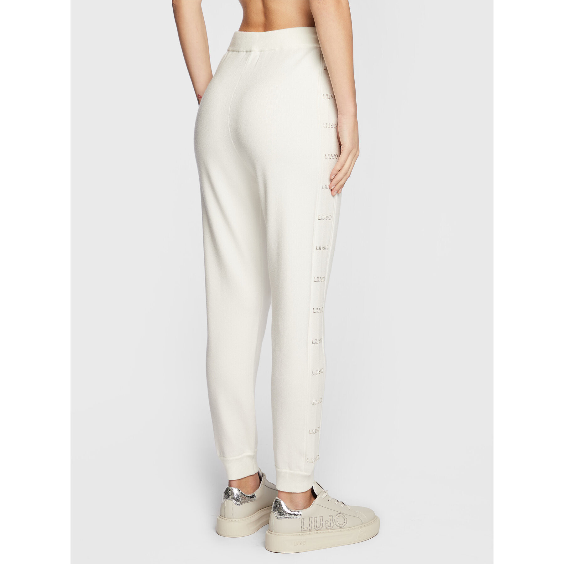 Liu Jo Sport Pantaloni tricotați TF2106 MA63M Écru Regular Fit - Pled.ro