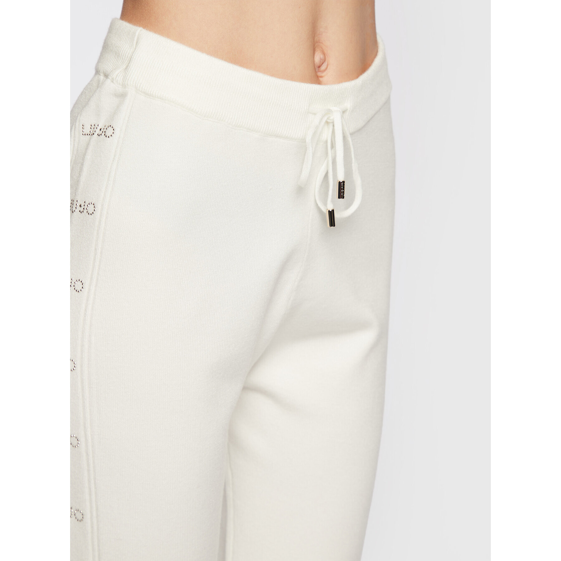 Liu Jo Sport Pantaloni tricotați TF2106 MA63M Écru Regular Fit - Pled.ro