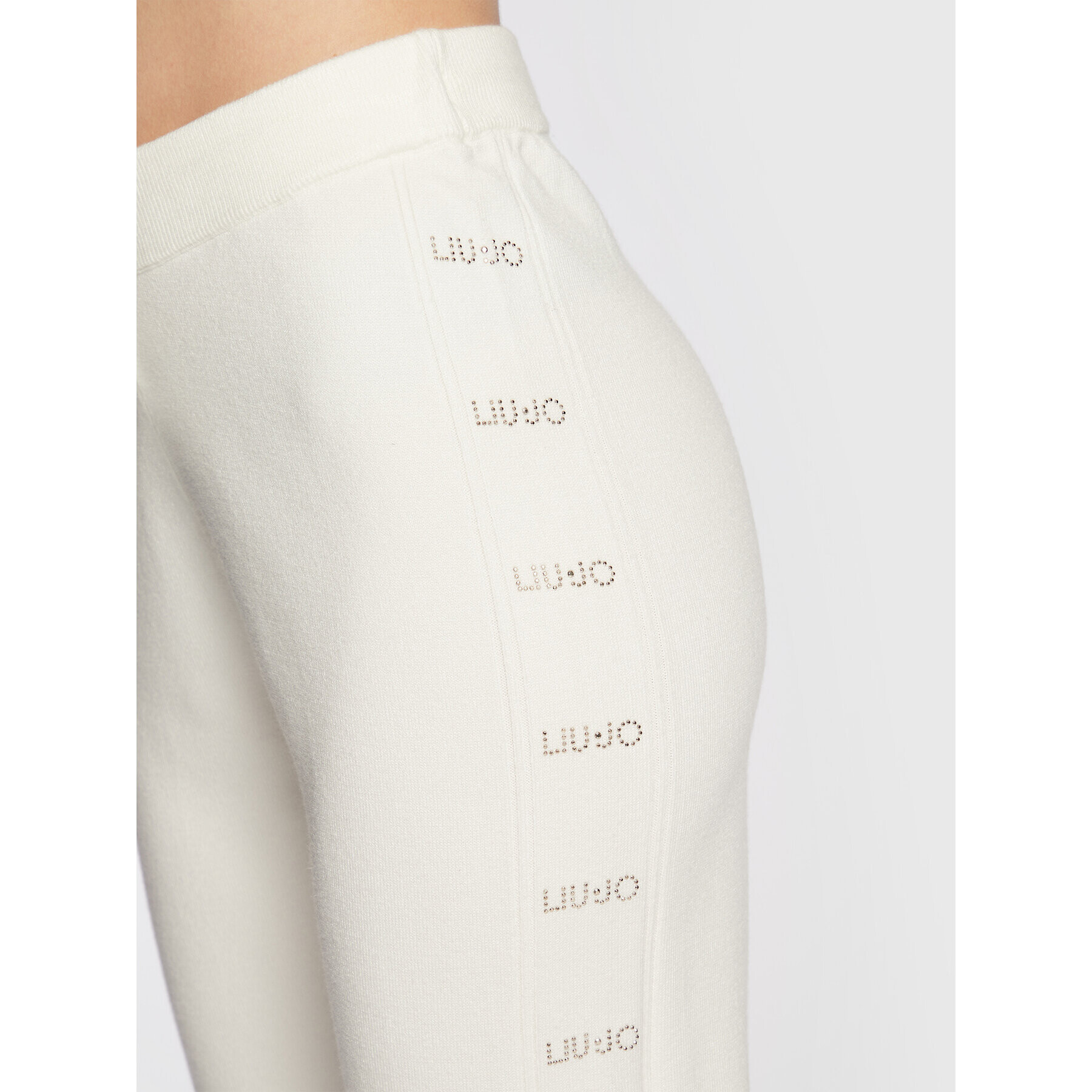 Liu Jo Sport Pantaloni tricotați TF2106 MA63M Écru Regular Fit - Pled.ro