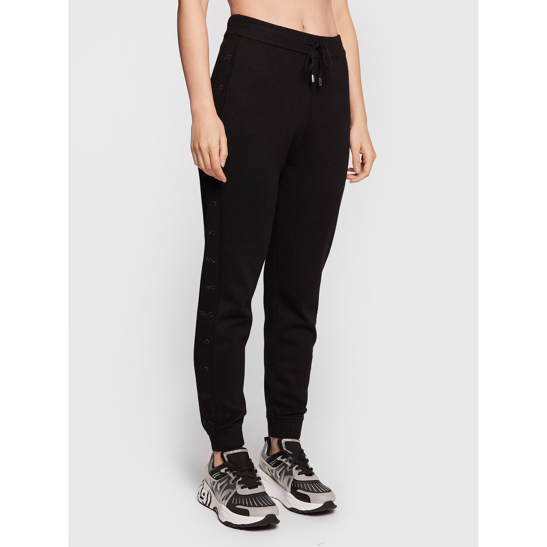 Liu Jo Sport Pantaloni tricotați TF2106 MA63M Negru Regular Fit - Pled.ro