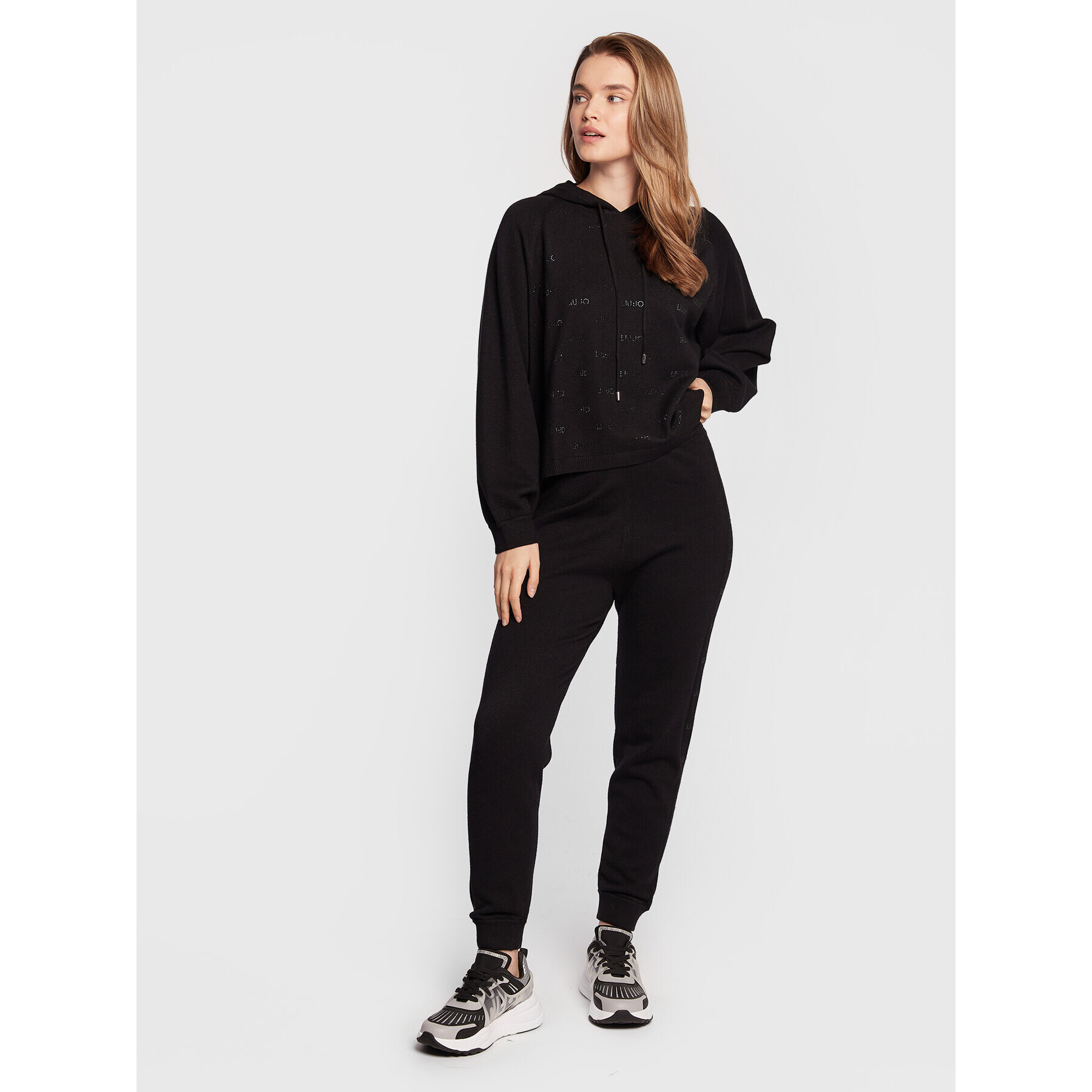 Liu Jo Sport Pantaloni tricotați TF2106 MA63M Negru Regular Fit - Pled.ro