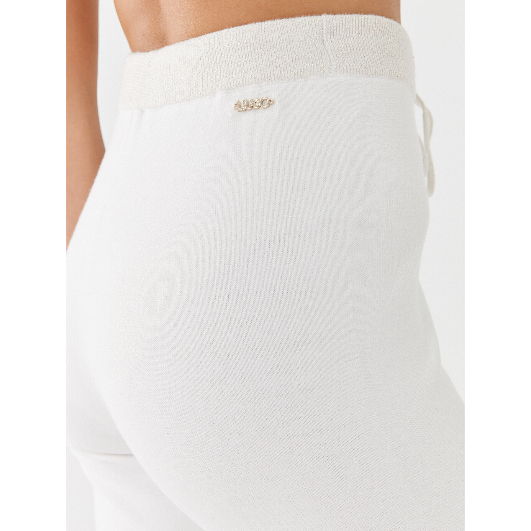 Liu Jo Sport Pantaloni tricotați TF3135 MA63M Écru Regular Fit - Pled.ro