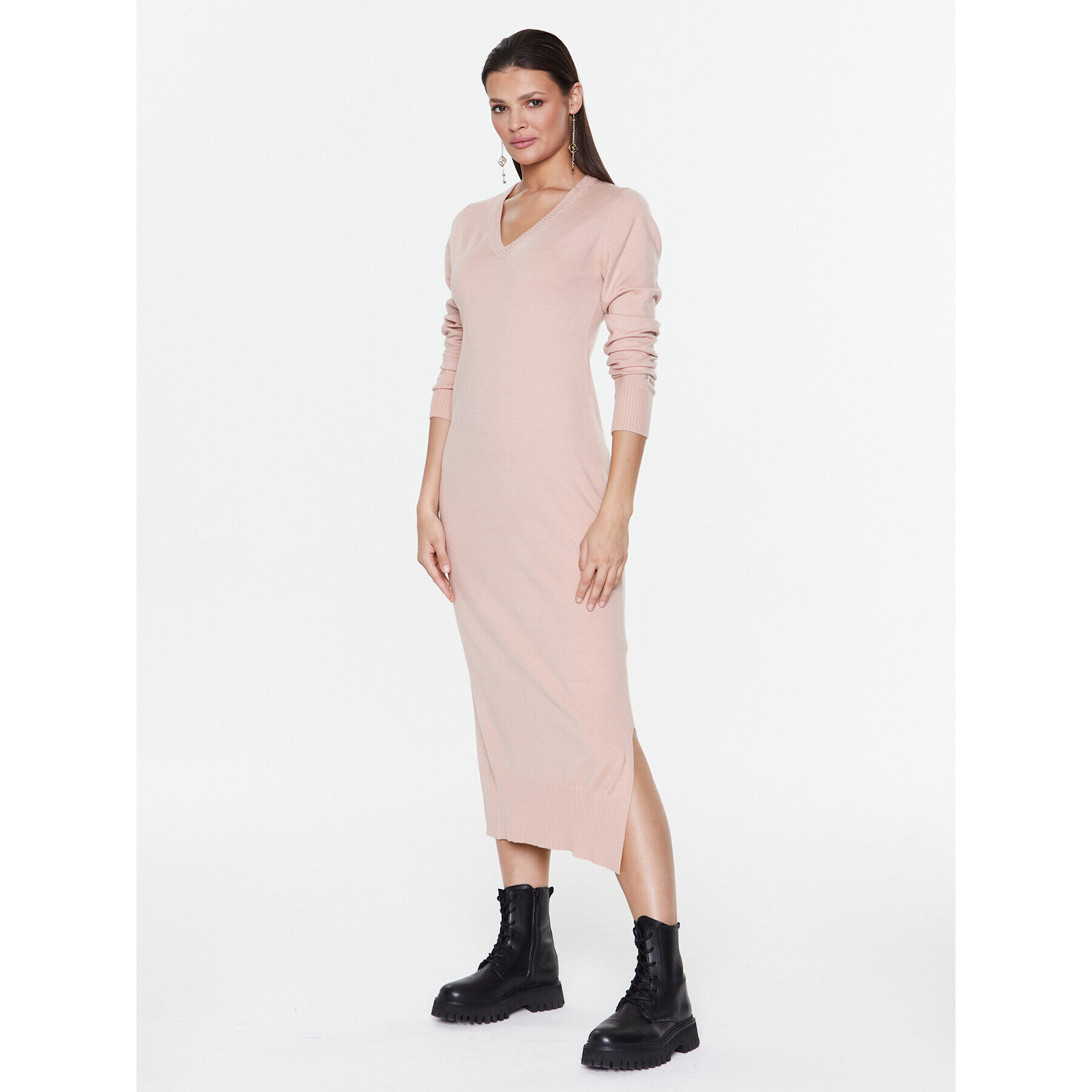 Liu Jo Sport Rochie tricotată TA3048 MS005 Bej Regular Fit - Pled.ro