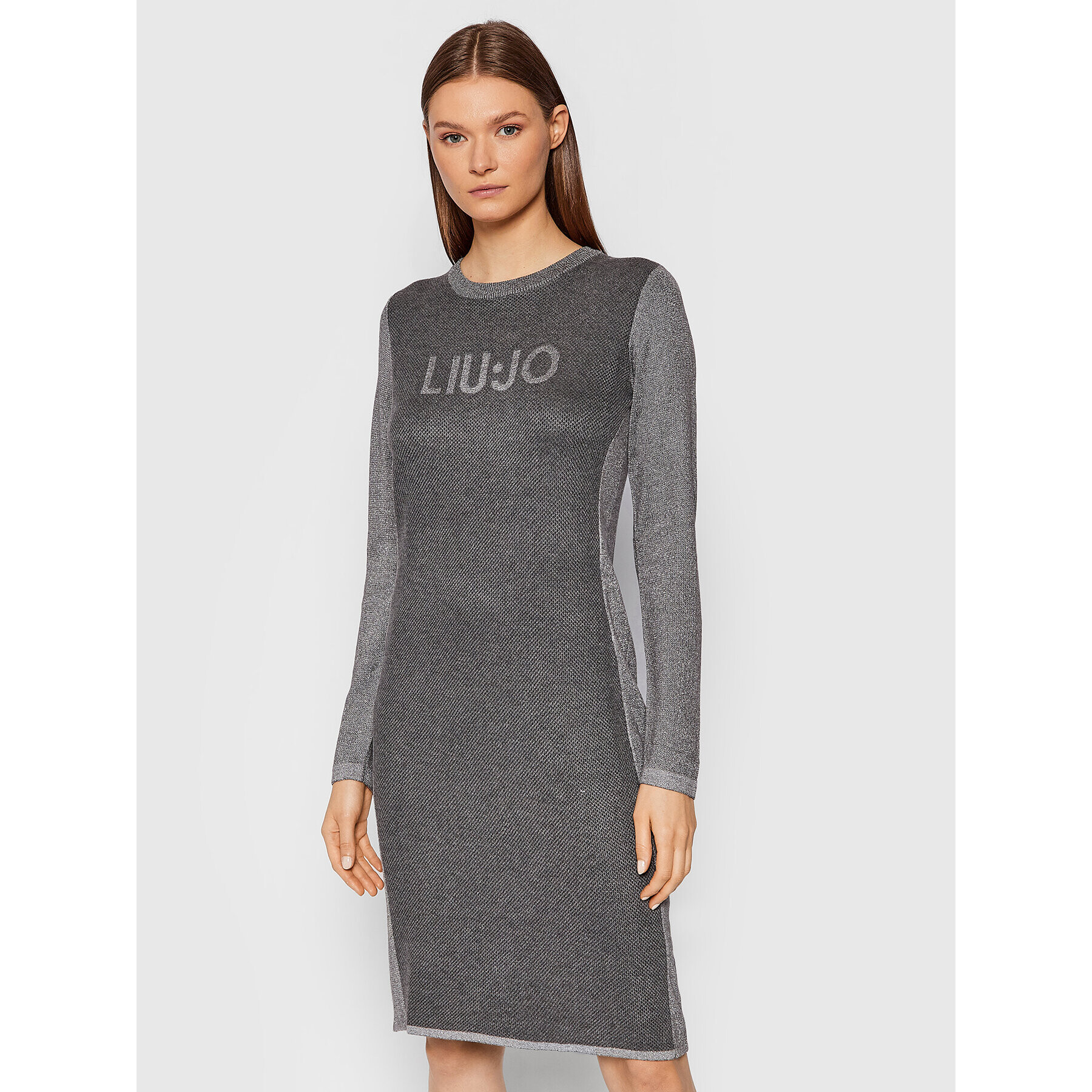 Liu Jo Sport Rochie tricotată TF1186 MA831 Gri Regular Fit - Pled.ro