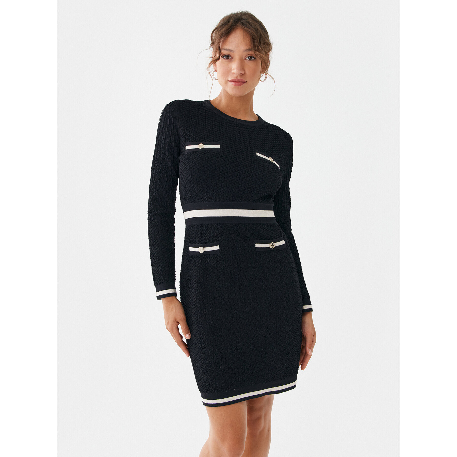 Liu Jo Sport Rochie tricotată TF3061 MS011 Negru Slim Fit - Pled.ro