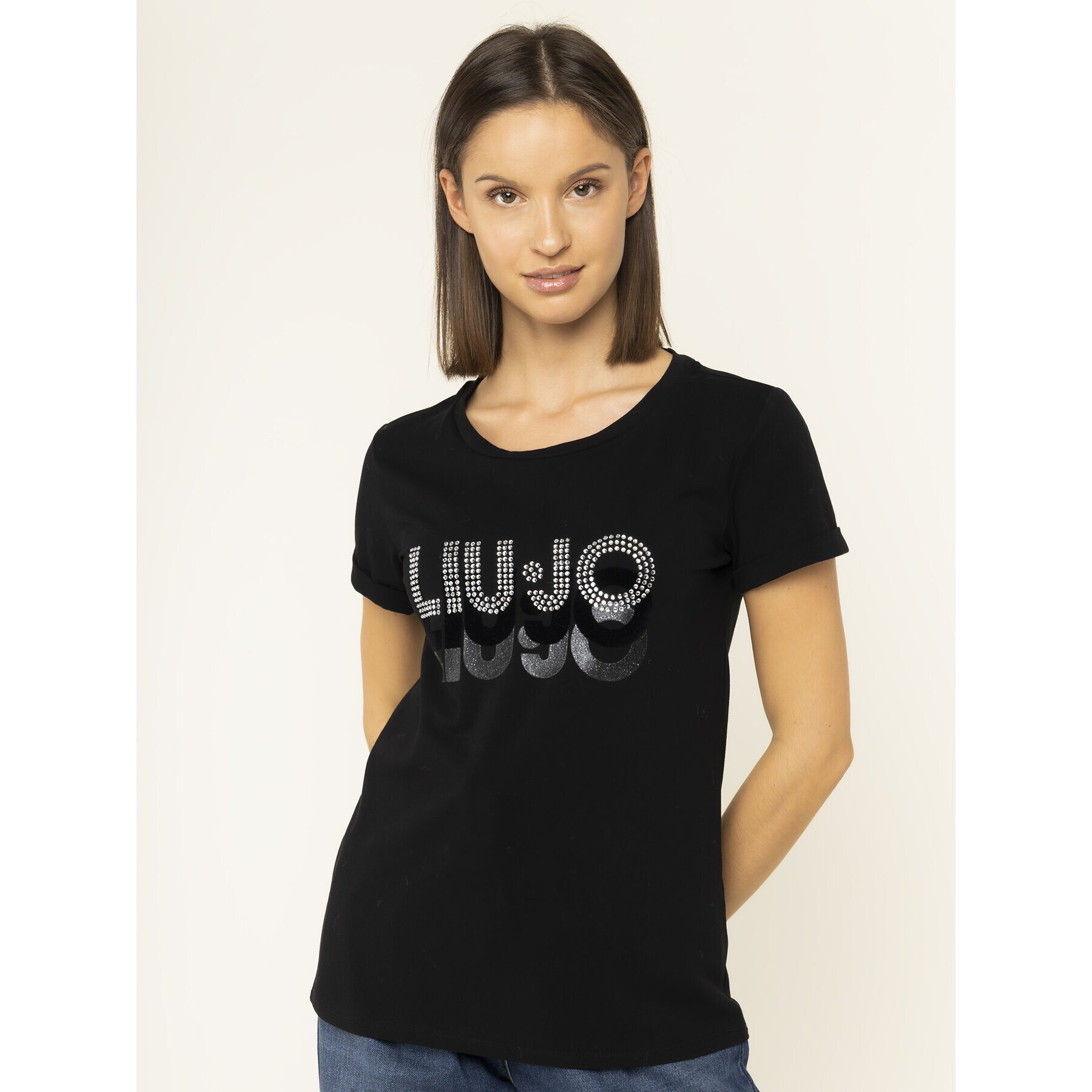 Liu Jo Sport Tricou T69143 J0088 Negru Regular Fit - Pled.ro