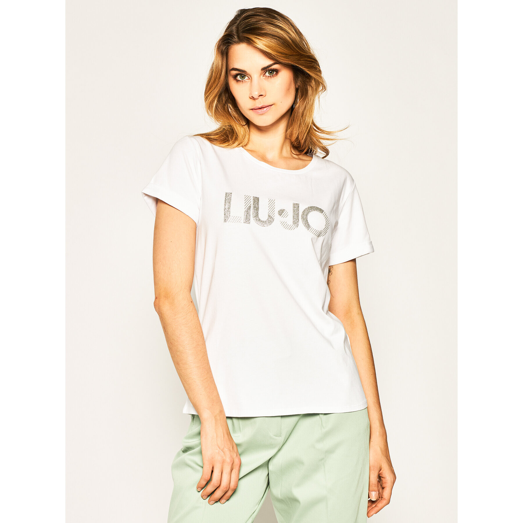 Liu Jo Sport Tricou TA0108 J5003 Alb Regular Fit - Pled.ro