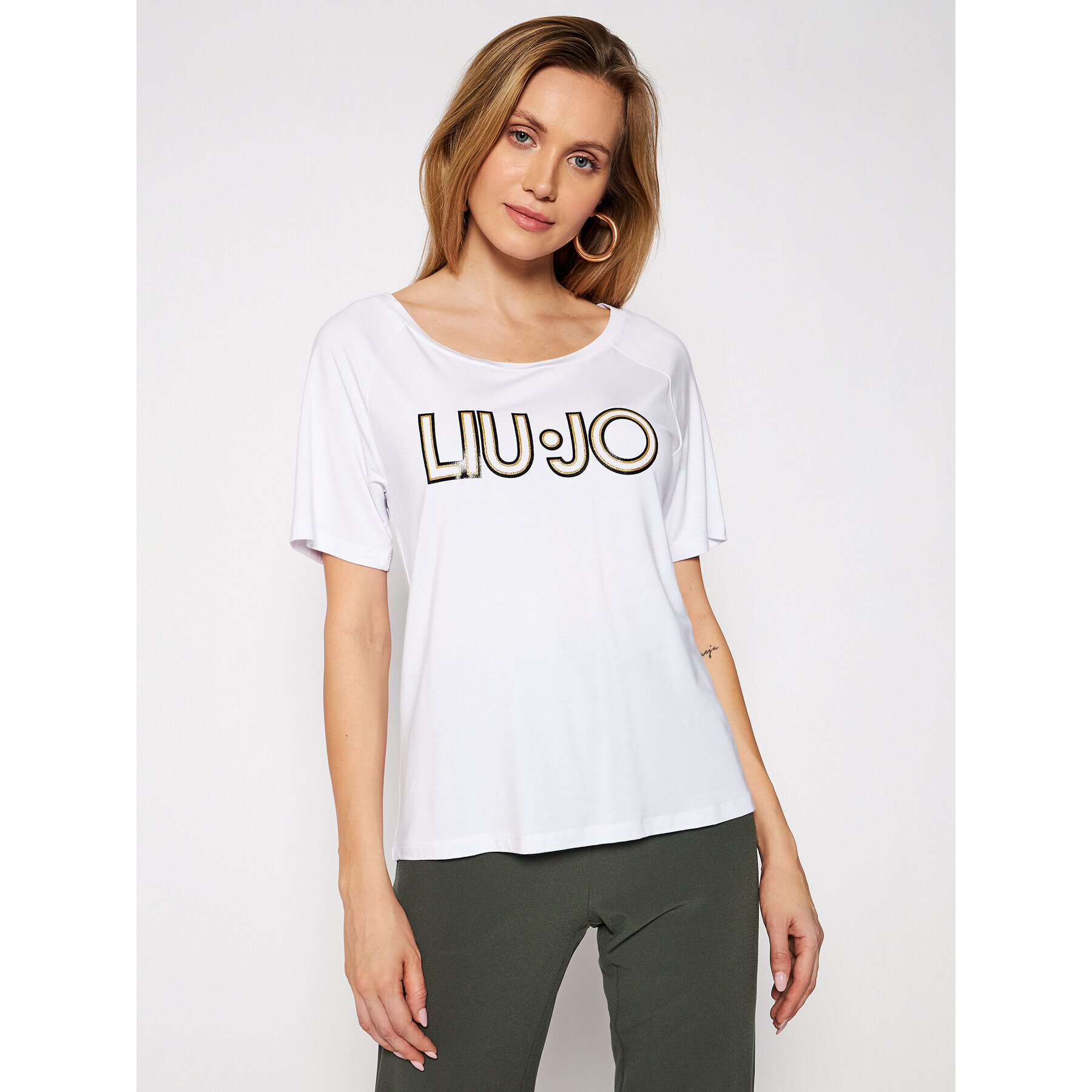 Liu Jo Sport Tricou TA1012 J7905 Alb Regular Fit - Pled.ro