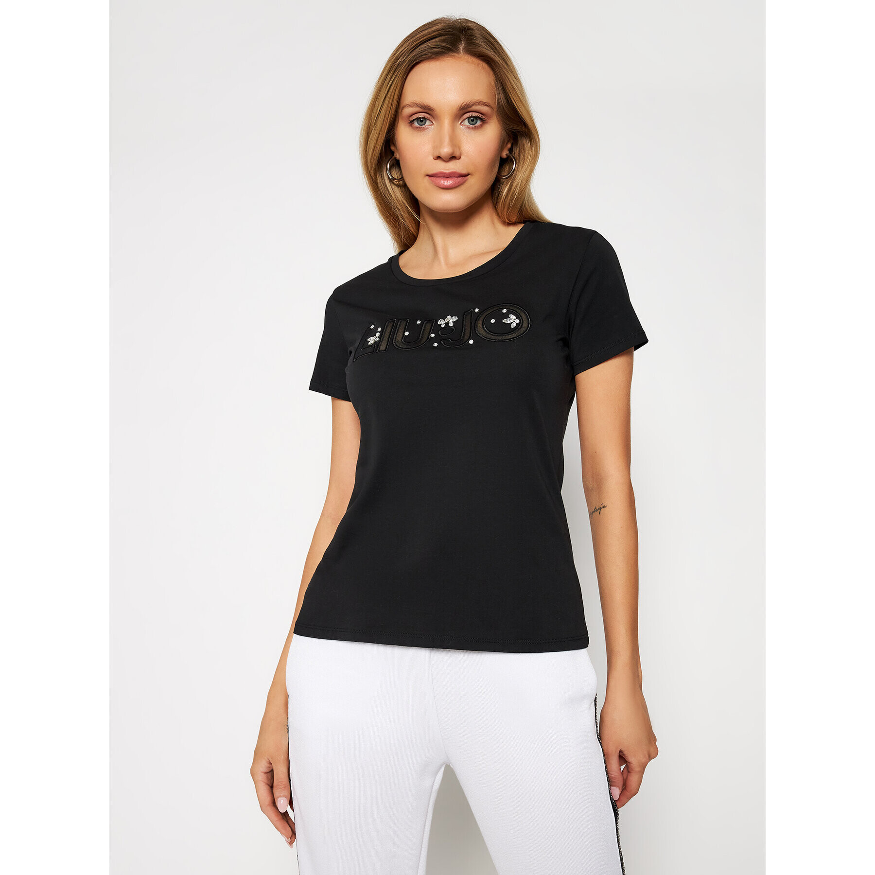 Liu Jo Sport Tricou TA1026 J5003 Negru Regular Fit - Pled.ro