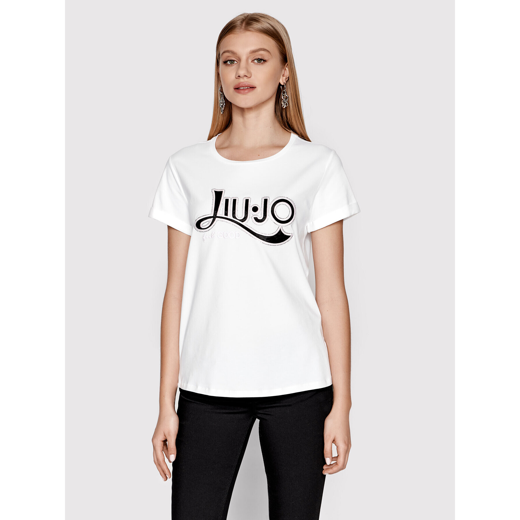 Liu Jo Sport Tricou TA2090 JS003 Alb Regular Fit - Pled.ro