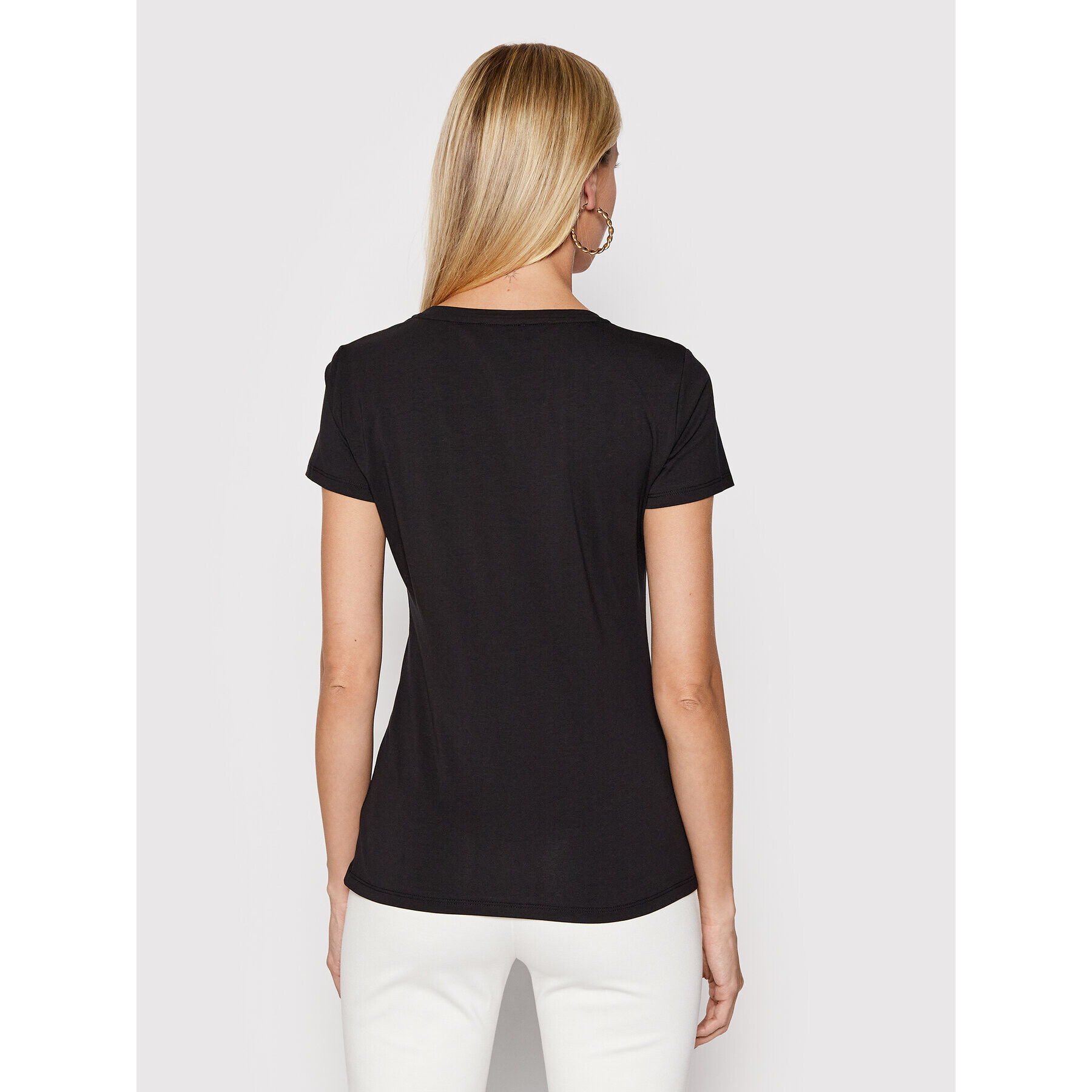 Liu Jo Sport Tricou TA2128 JS003 Negru Regular Fit - Pled.ro