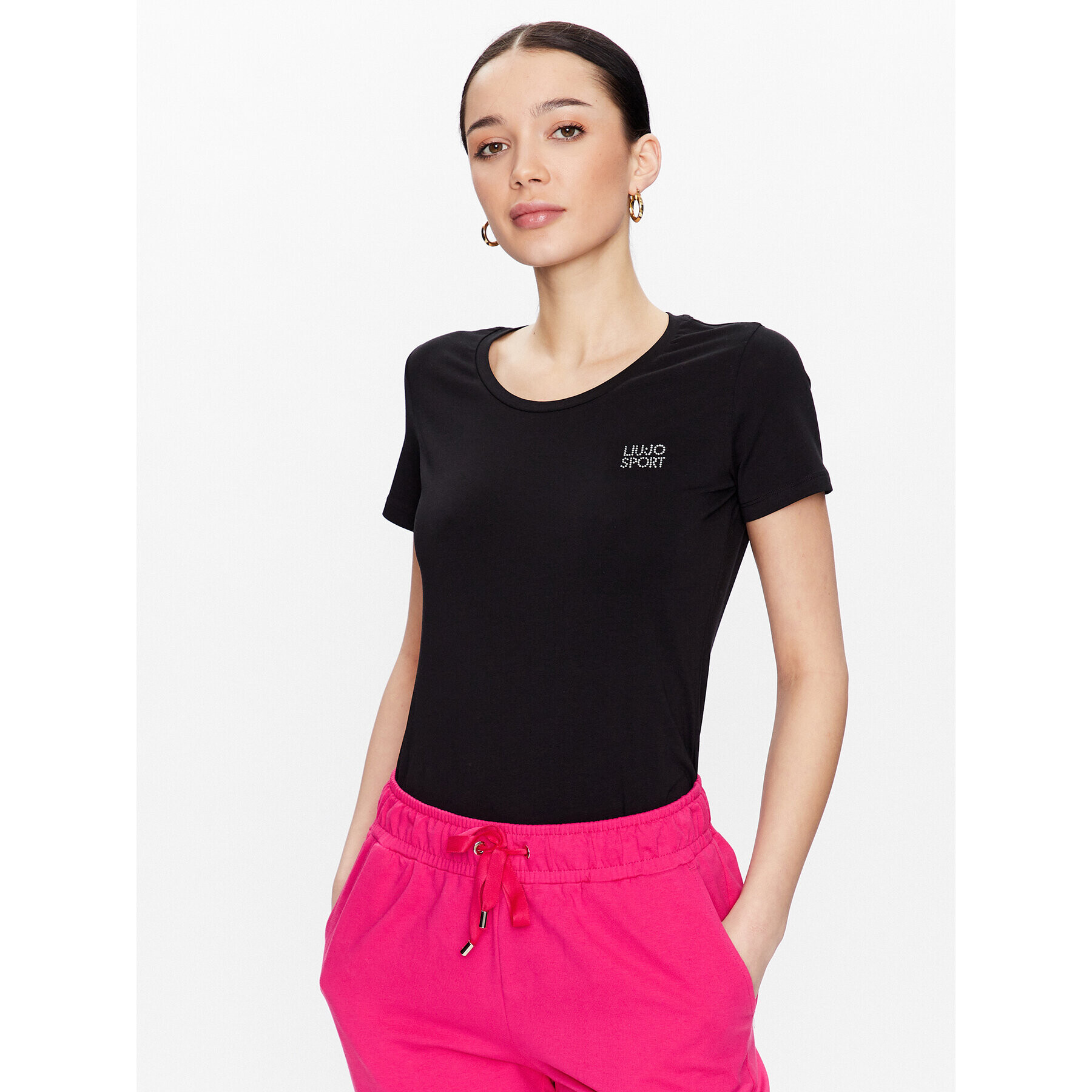 Liu Jo Sport Tricou TA3141 J5003 Negru Regular Fit - Pled.ro