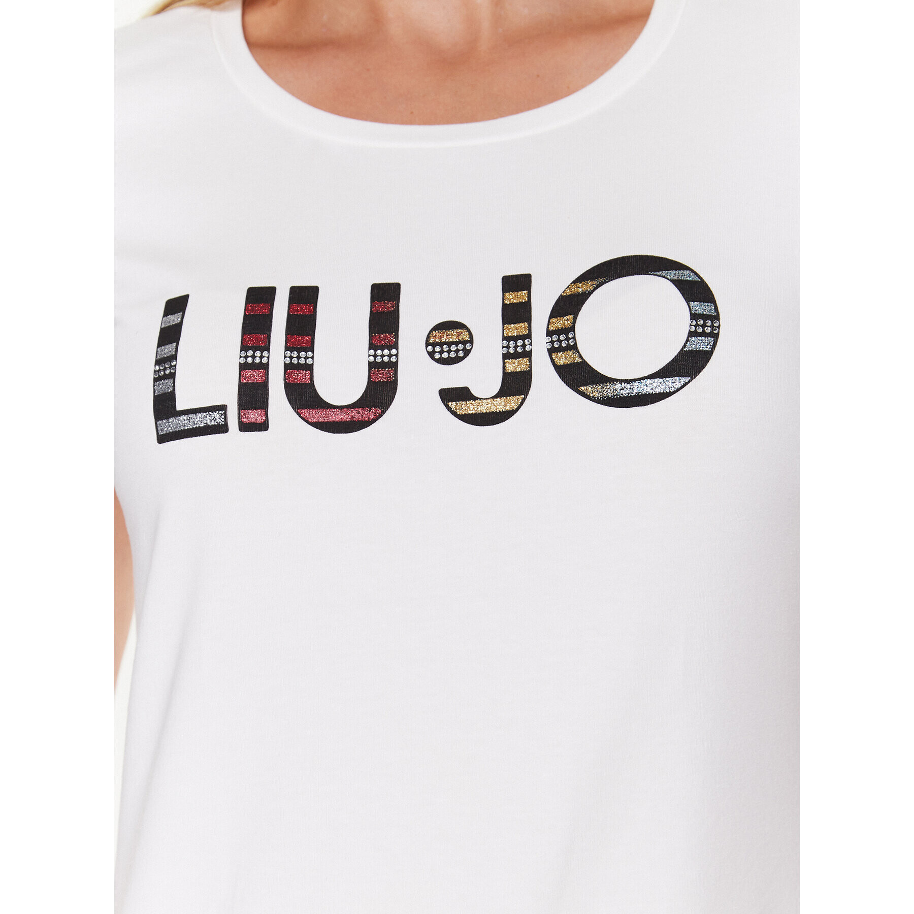 Liu Jo Sport Tricou TA3197 J5003 Écru Regular Fit - Pled.ro