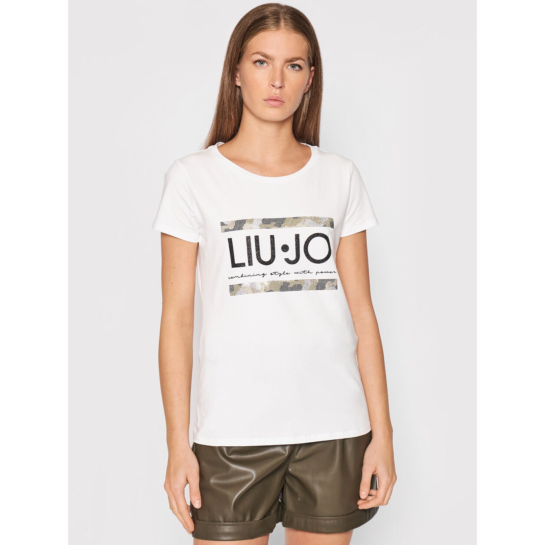 Liu Jo Sport Tricou TF1219 J5972 Alb Regular Fit - Pled.ro