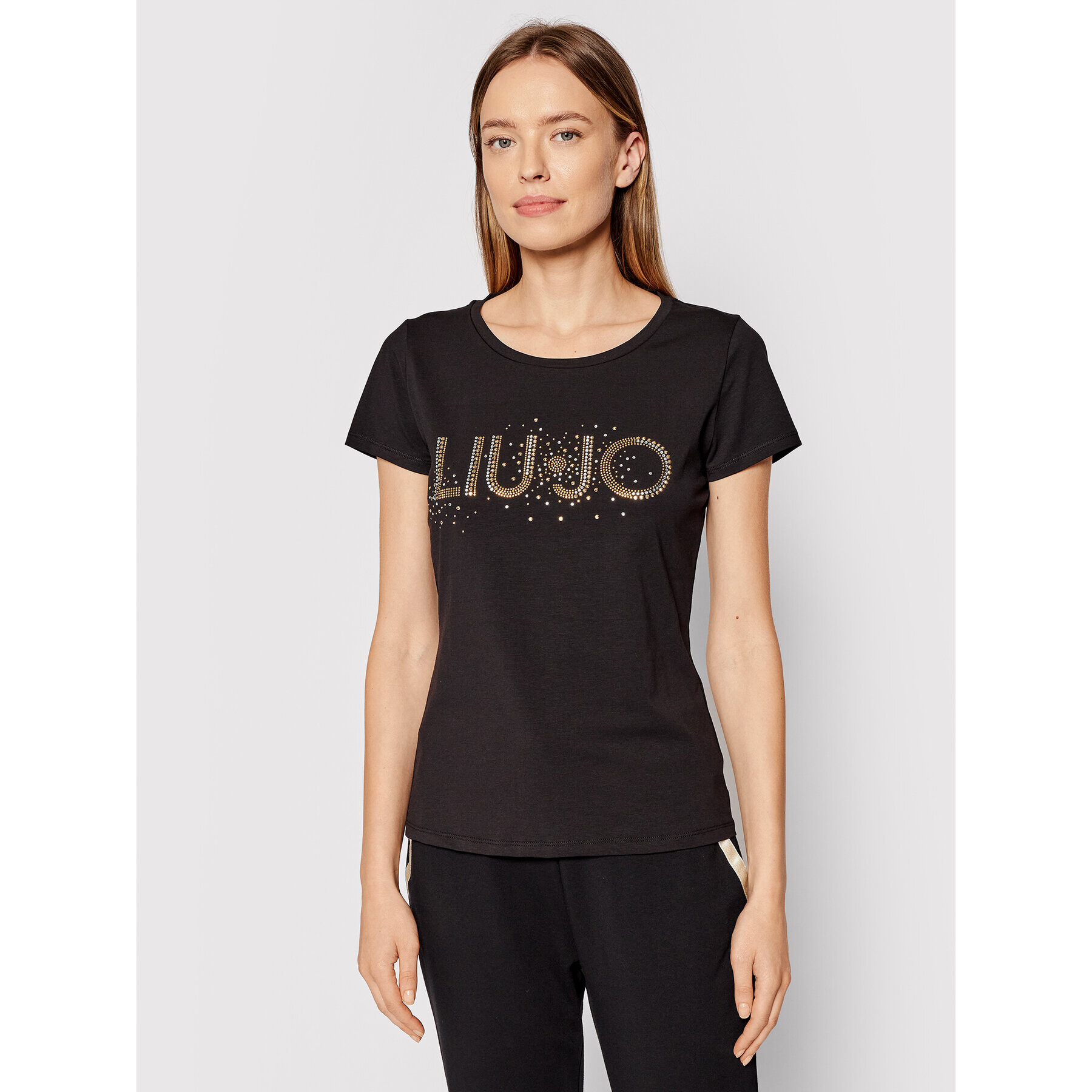 Liu Jo Sport Tricou TF1219 J5972 Negru Regular Fit - Pled.ro