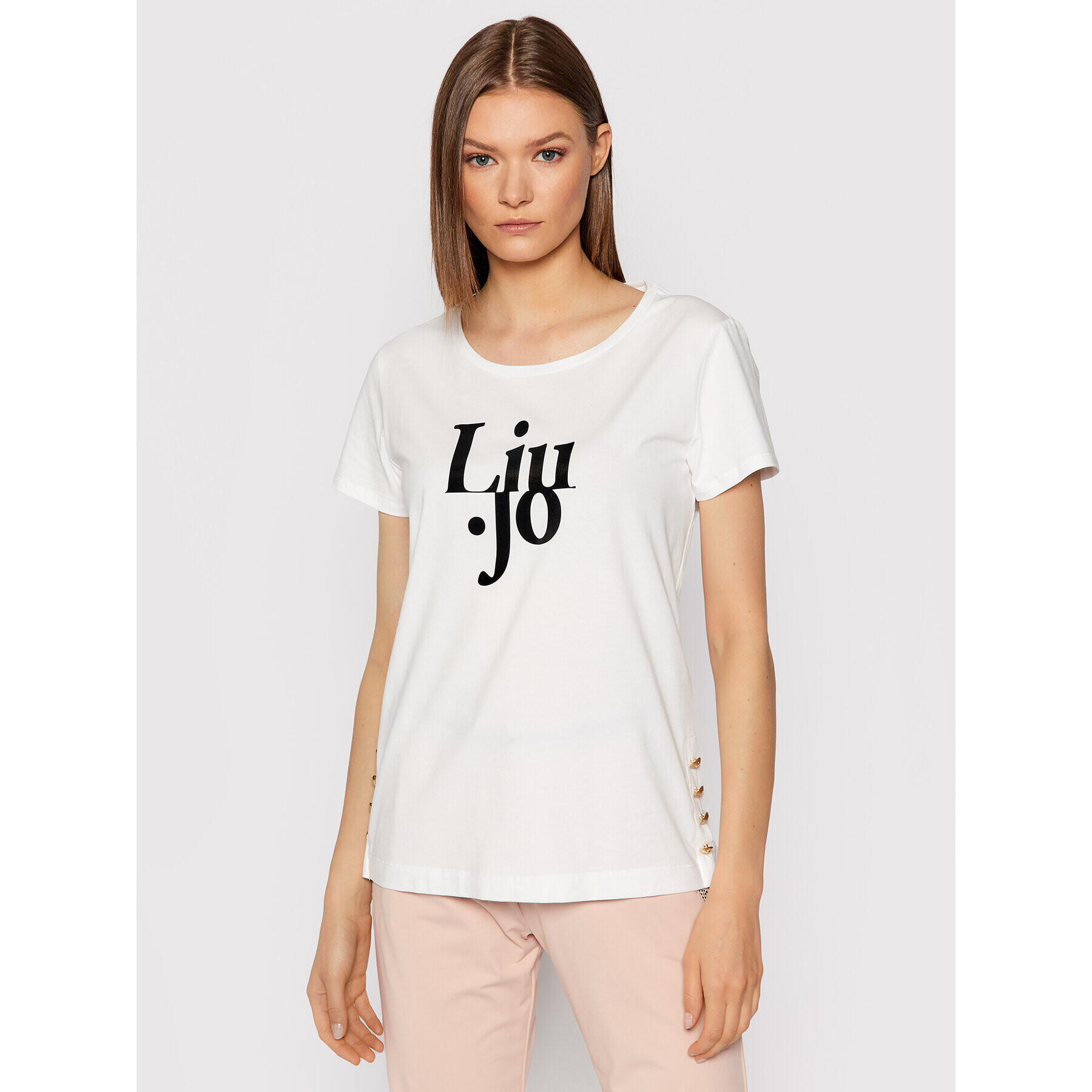 Liu Jo Sport Tricou TF1249 J5972 Alb Regular Fit - Pled.ro