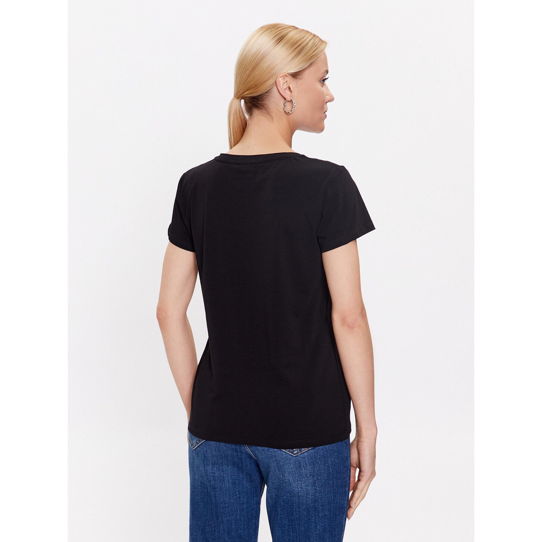 Liu Jo Sport Tricou TF3084 J0088 Negru Regular Fit - Pled.ro