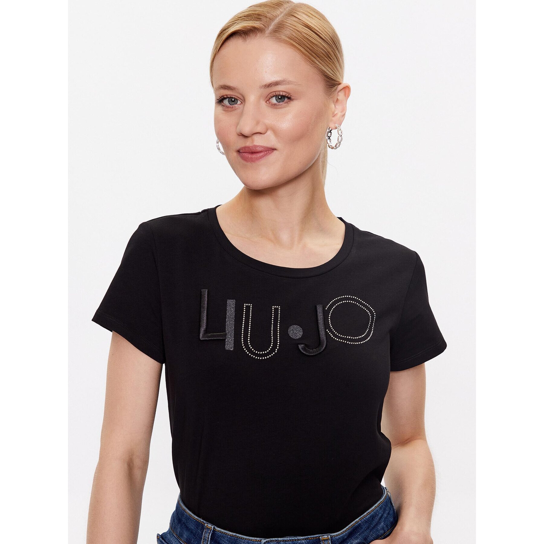 Liu Jo Sport Tricou TF3084 J0088 Negru Regular Fit - Pled.ro