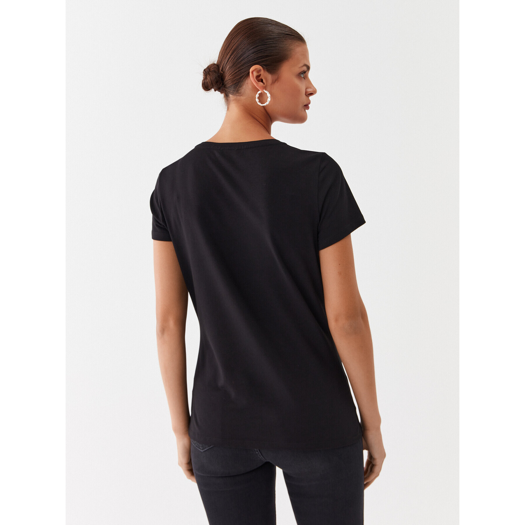 Liu Jo Sport Tricou TF3282 J0088 Negru Regular Fit - Pled.ro