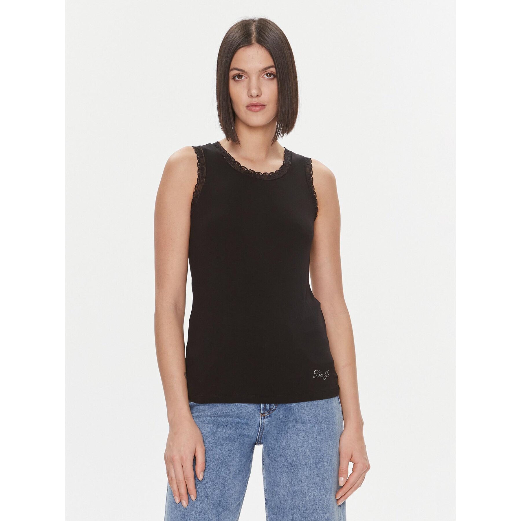 Liu Jo Top 5F3117 J5360 Negru Regular Fit - Pled.ro