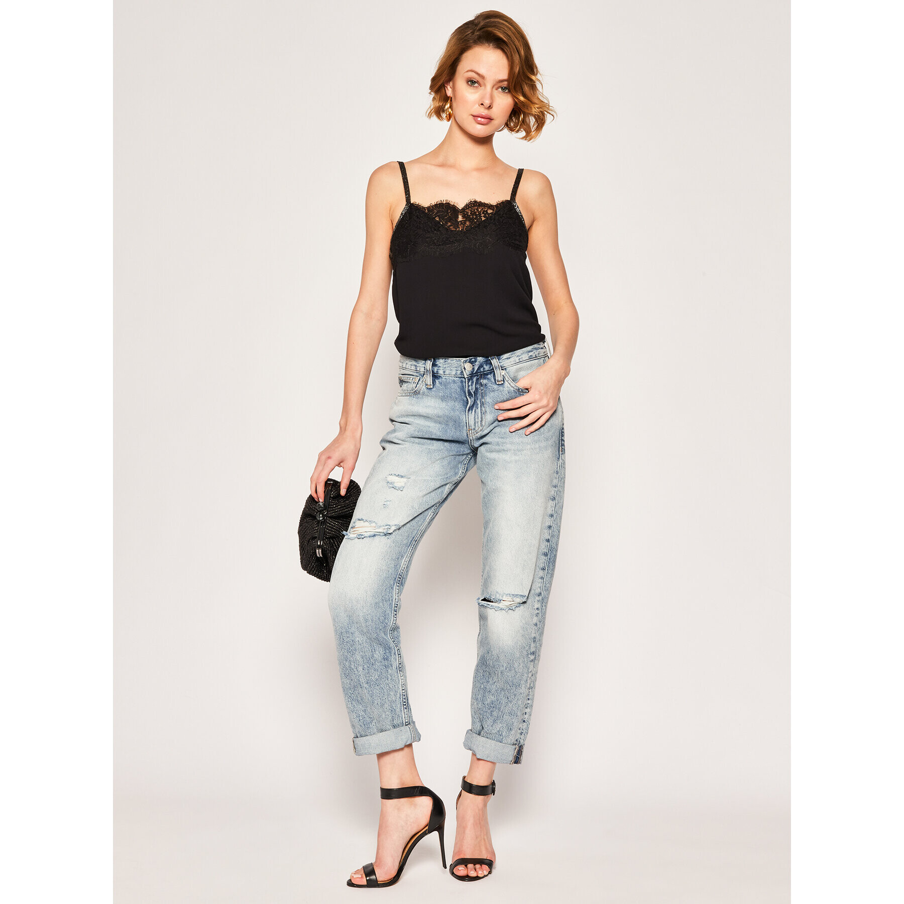 Liu Jo Top MA0027 MA32H Negru Regular Fit - Pled.ro