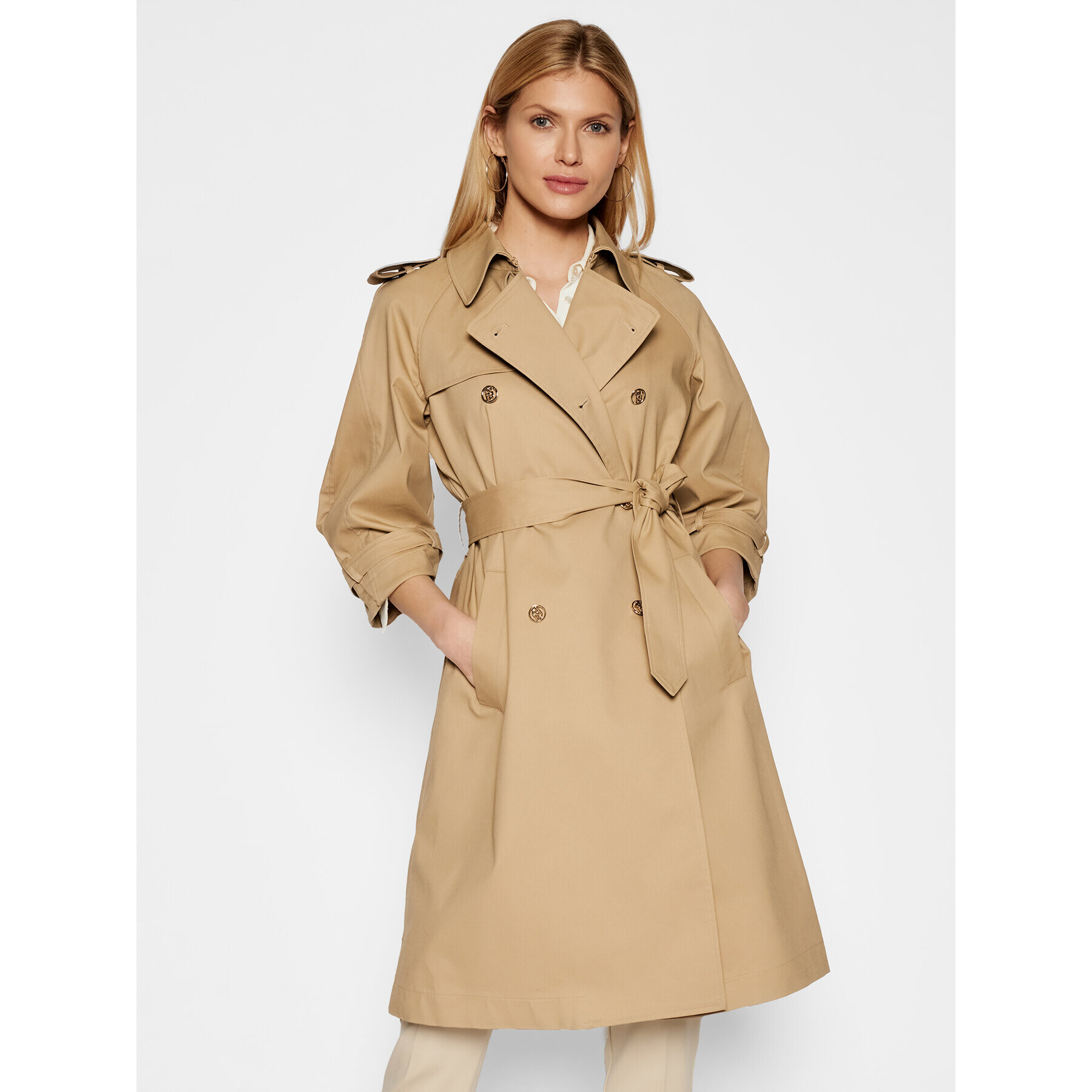 Liu Jo Trench CA1001 T2398 Bej Regular Fit - Pled.ro