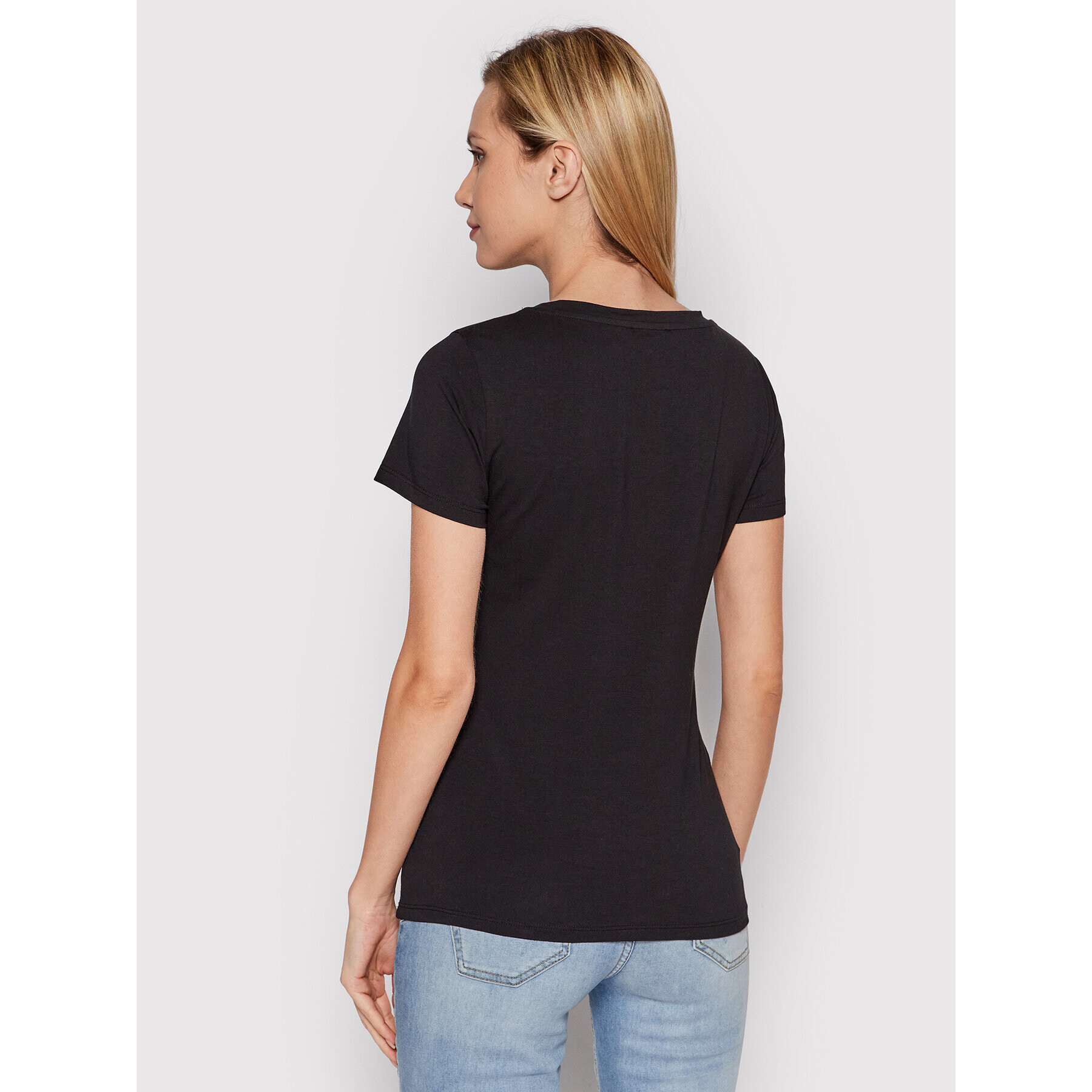 Liu Jo Tricou 5A2044 J5003 Negru Regular Fit - Pled.ro