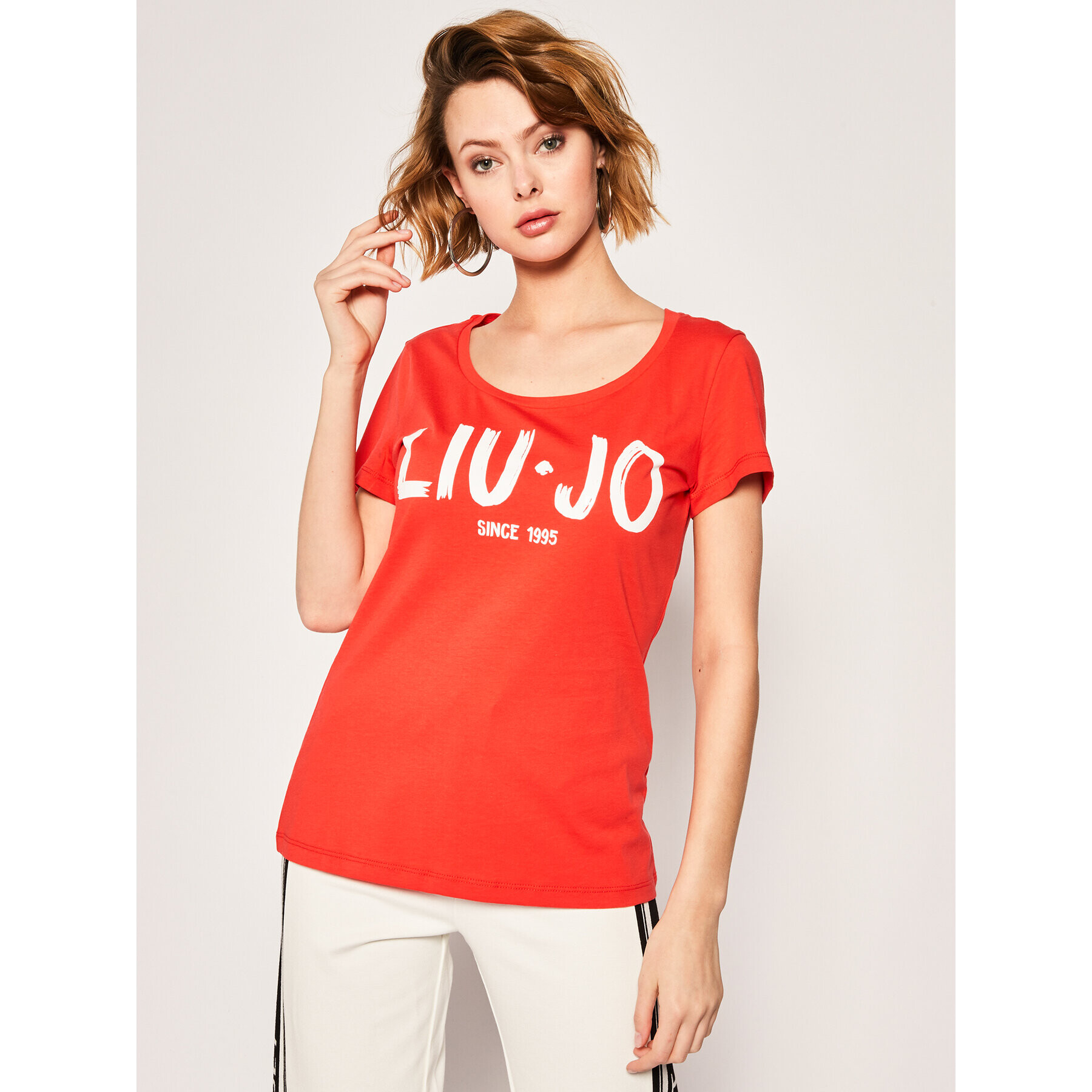 Liu Jo Tricou FA0280 J5703 Roșu Regular Fit - Pled.ro