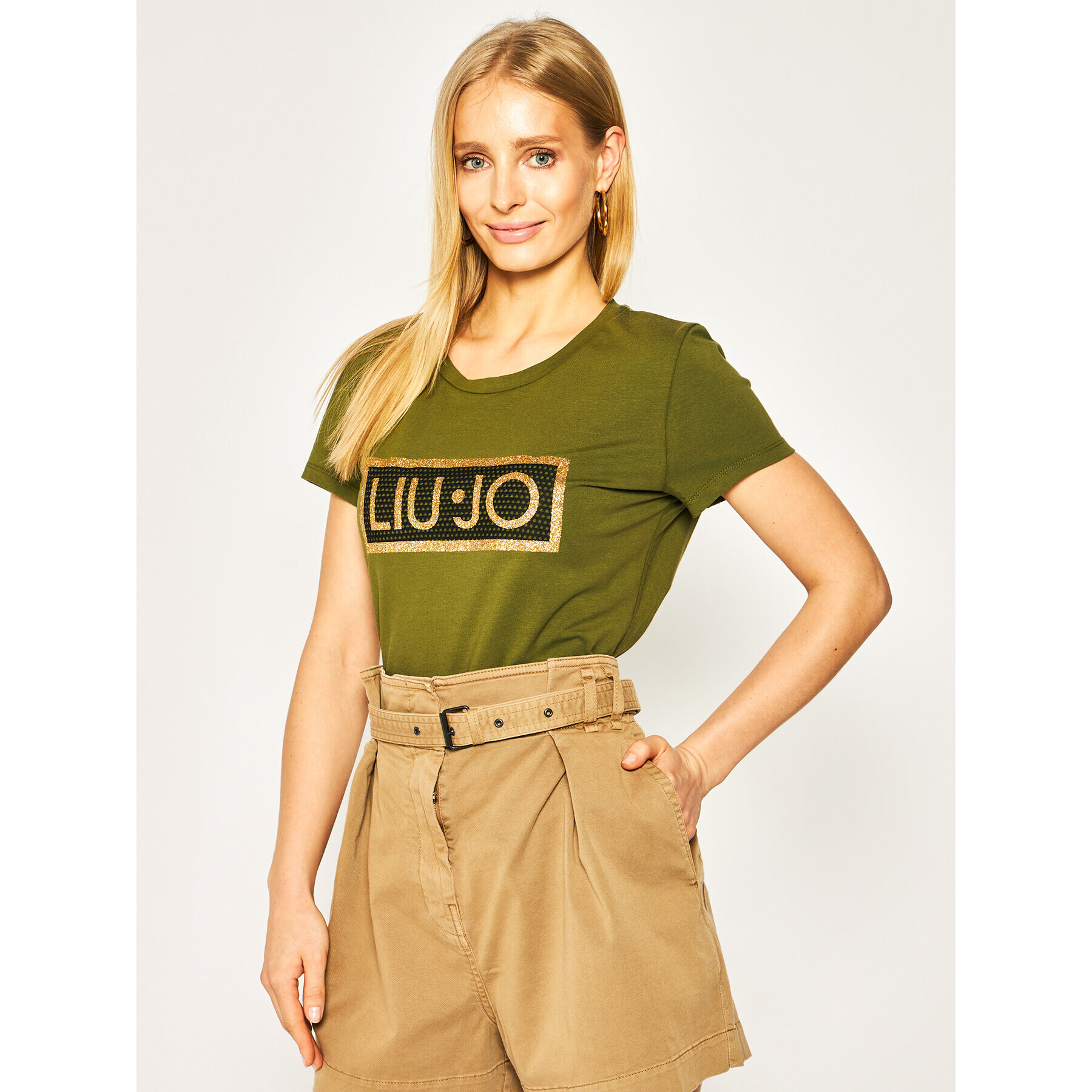 Liu Jo Tricou TA0185 J9944 Verde Regular Fit - Pled.ro