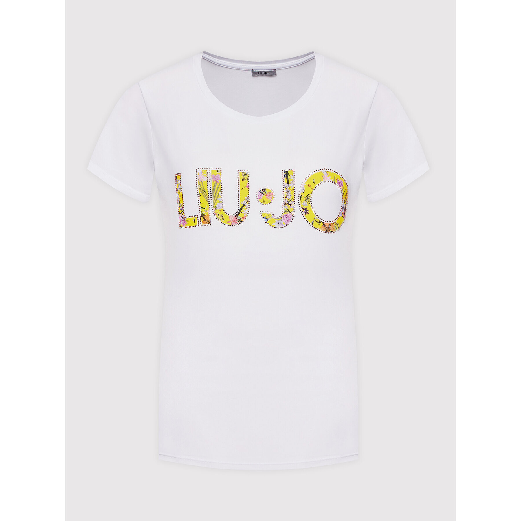 Liu Jo Tricou VA2073 J5003 Alb Regular Fit - Pled.ro