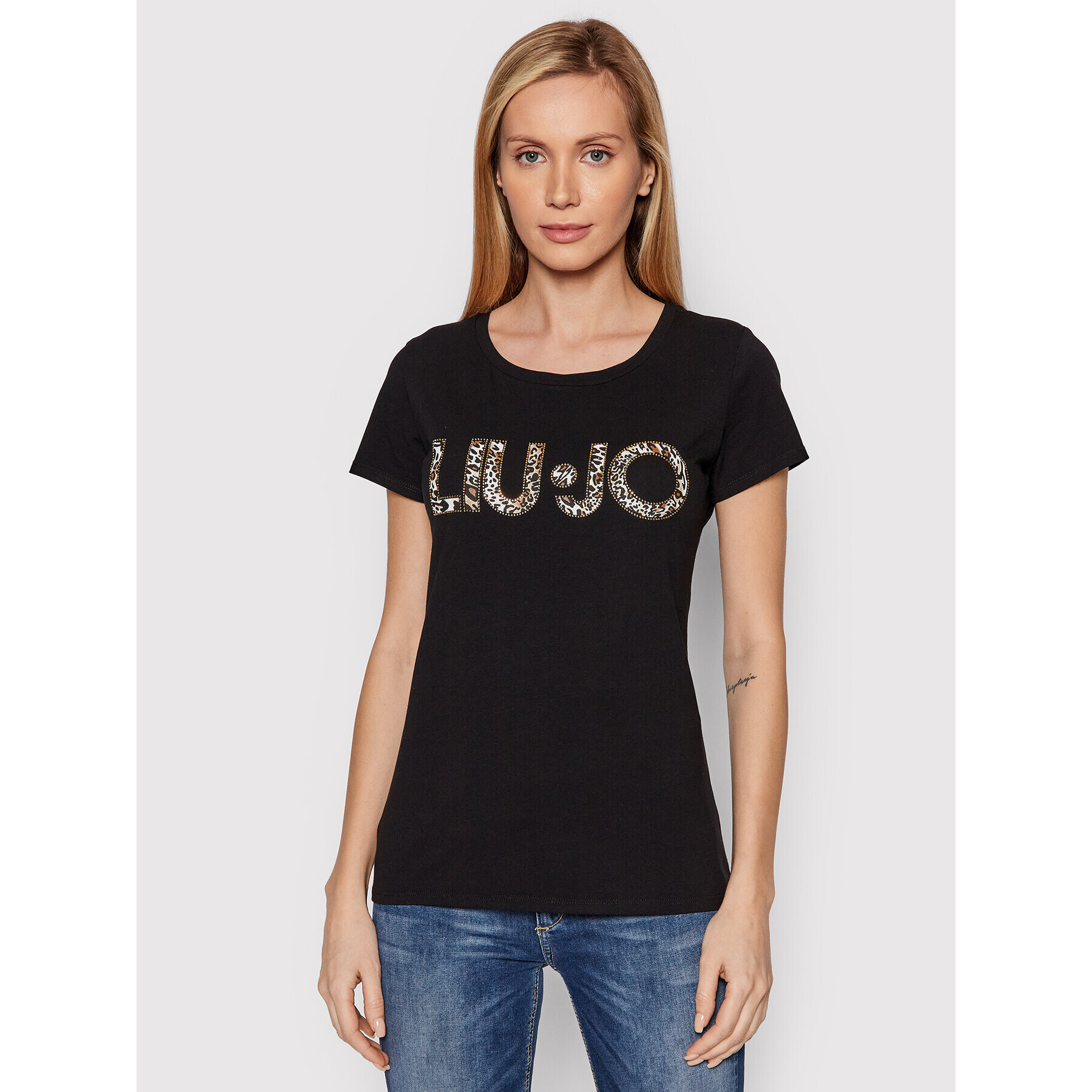 Liu Jo Tricou VA2073 J5003 Negru Regular Fit - Pled.ro