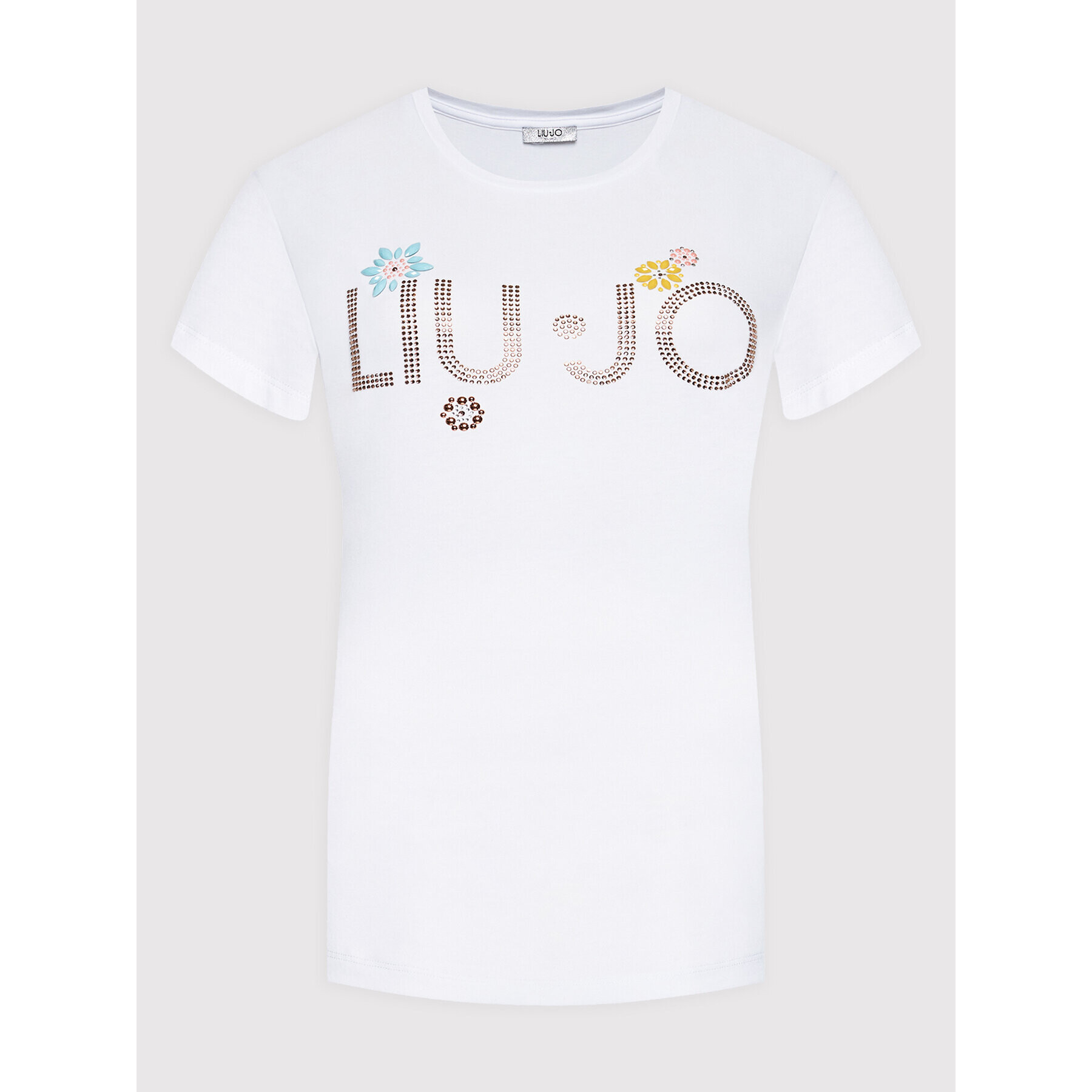 Liu Jo Tricou VA2074 J5003 Alb Regular Fit - Pled.ro