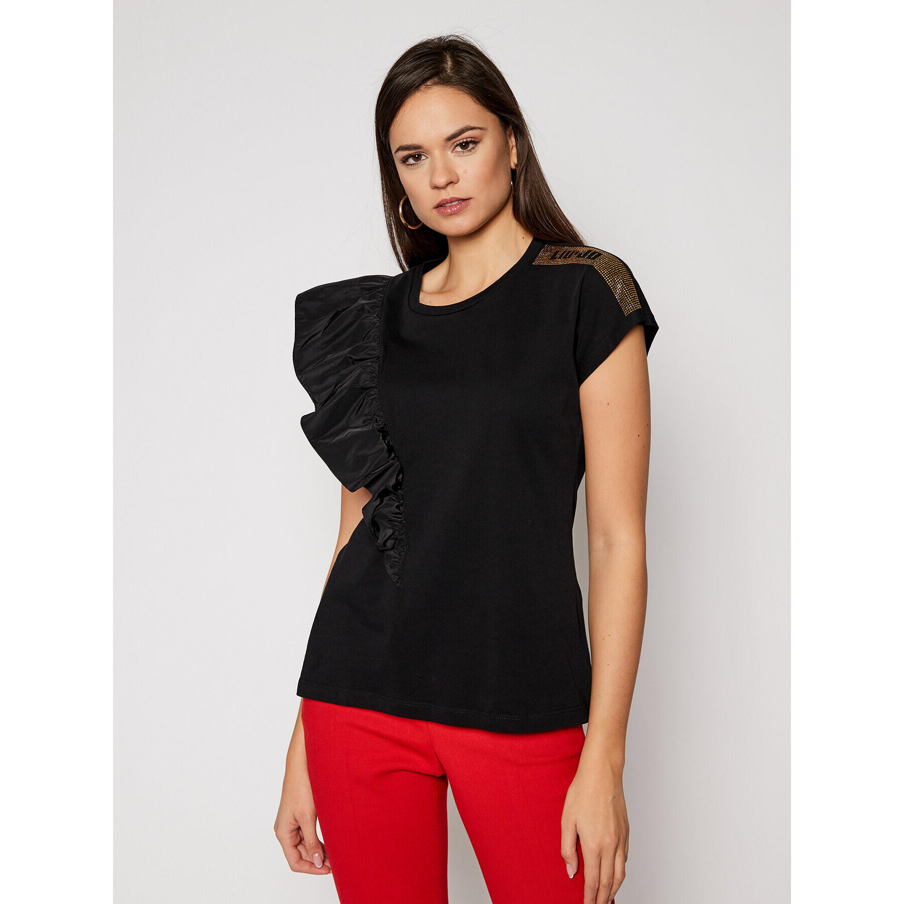 Liu Jo Tricou WA1258 J5703 Negru Regular Fit - Pled.ro