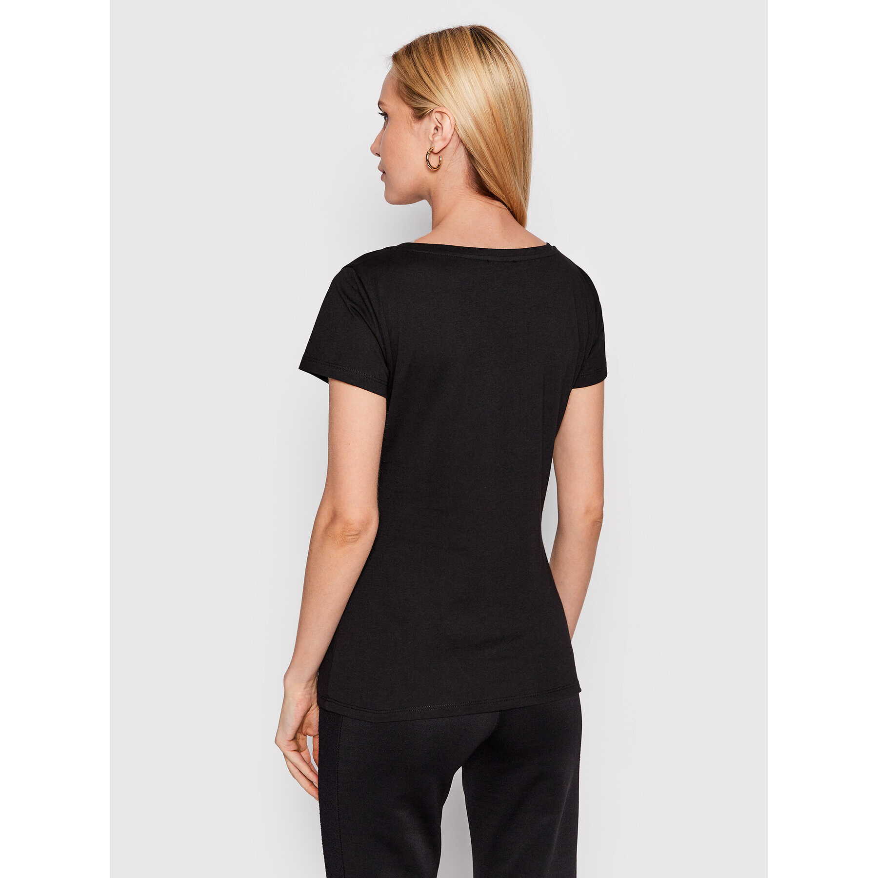 Liu Jo Tricou WF2289 JS923 Negru Regular Fit - Pled.ro