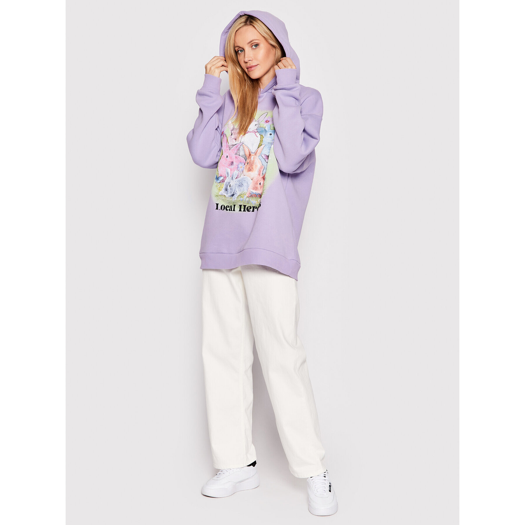 Local Heroes Bluză Bunnies Fantasy AW22S0001 Violet Oversize - Pled.ro