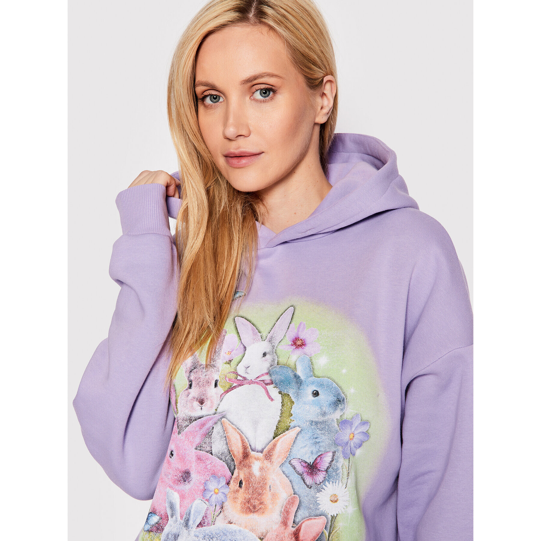 Local Heroes Bluză Bunnies Fantasy AW22S0001 Violet Oversize - Pled.ro