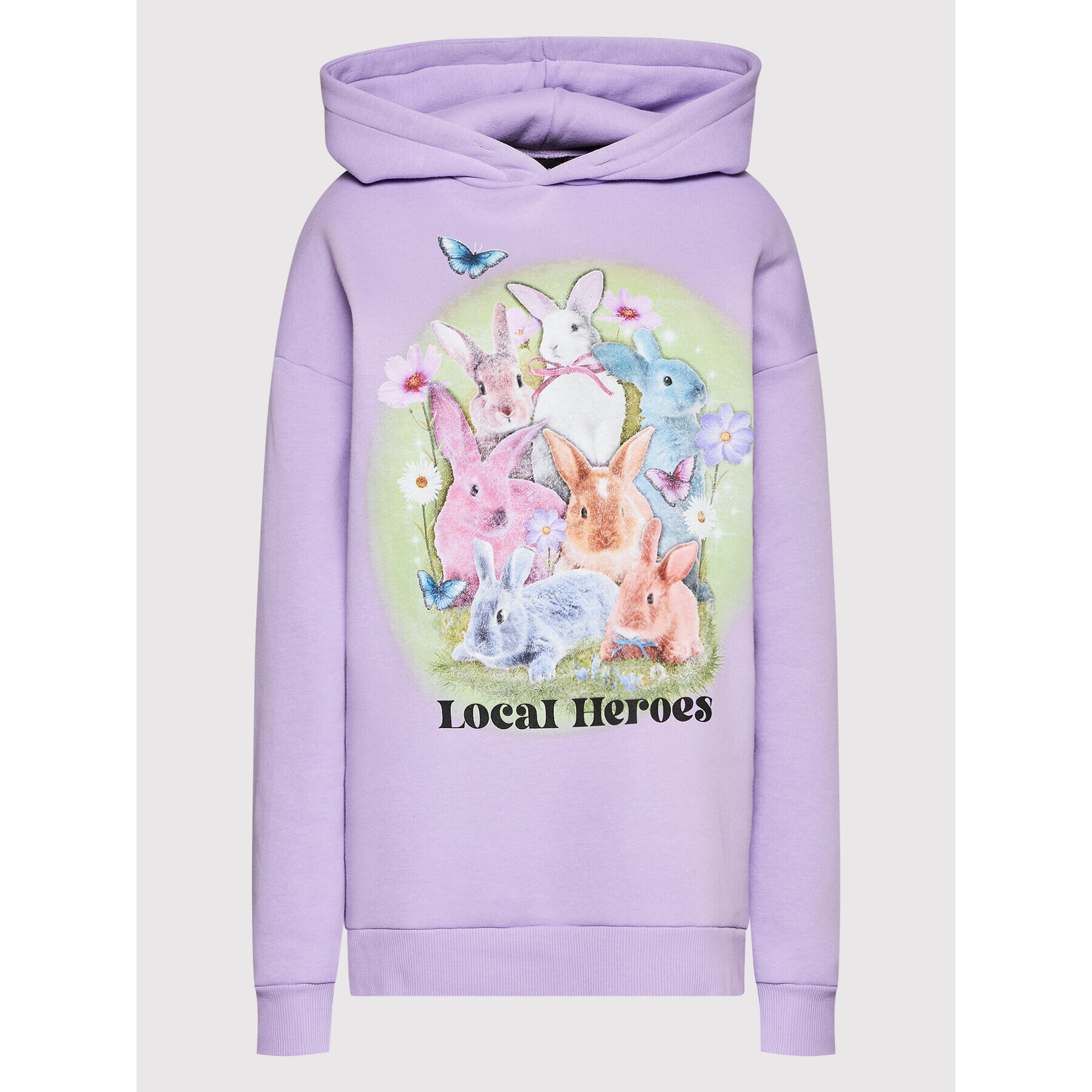 Local Heroes Bluză Bunnies Fantasy AW22S0001 Violet Oversize - Pled.ro