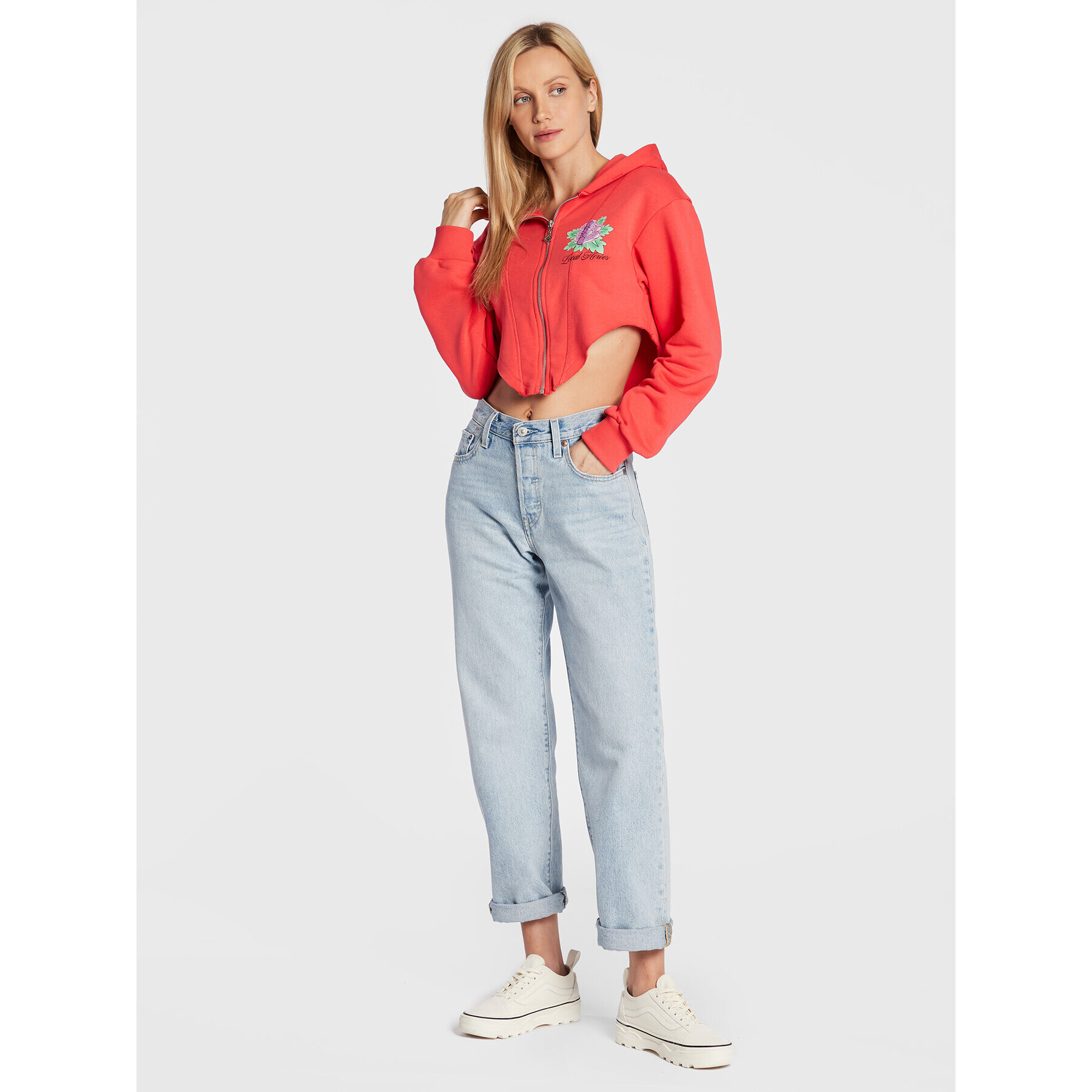 Local Heroes Bluză Rose AW22S0004 Roșu Relaxed Fit - Pled.ro